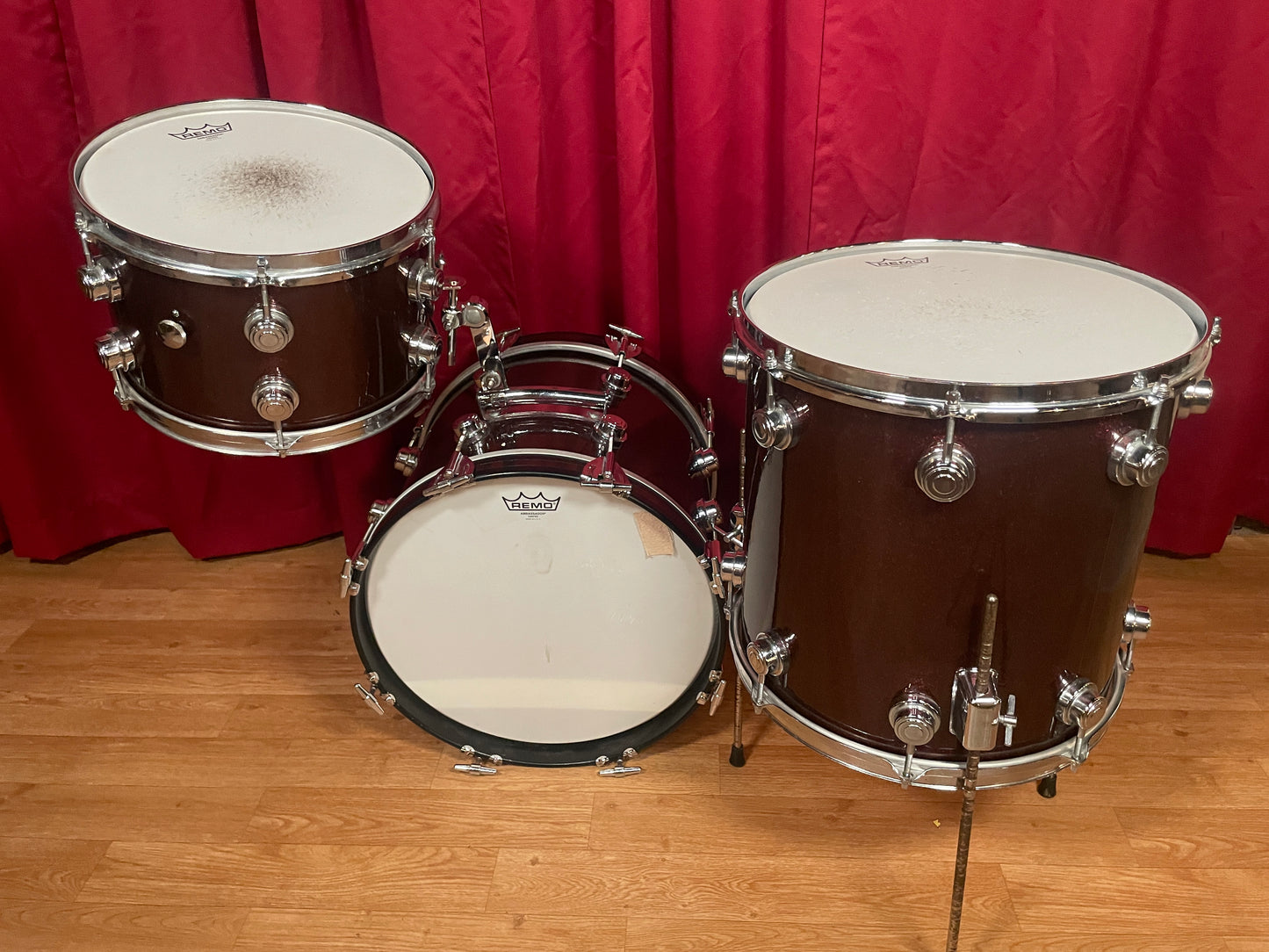 Vintage Camco Bop Drum Set Burgundy Sparkle 16/12/14