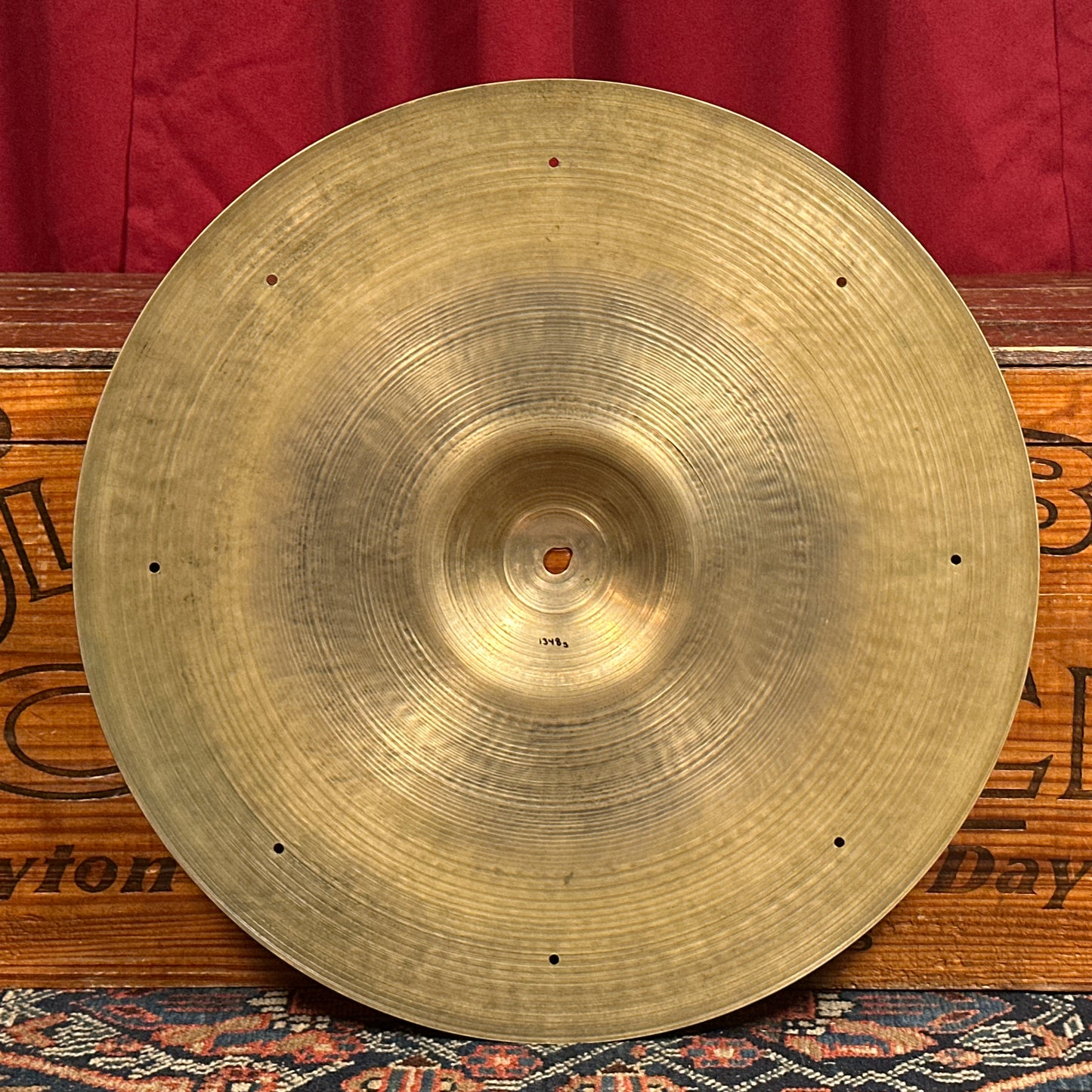 18" Zildjian A 1950s Crash Ride Cymbal w/ Rivet Holes 1348g *Video Demo*