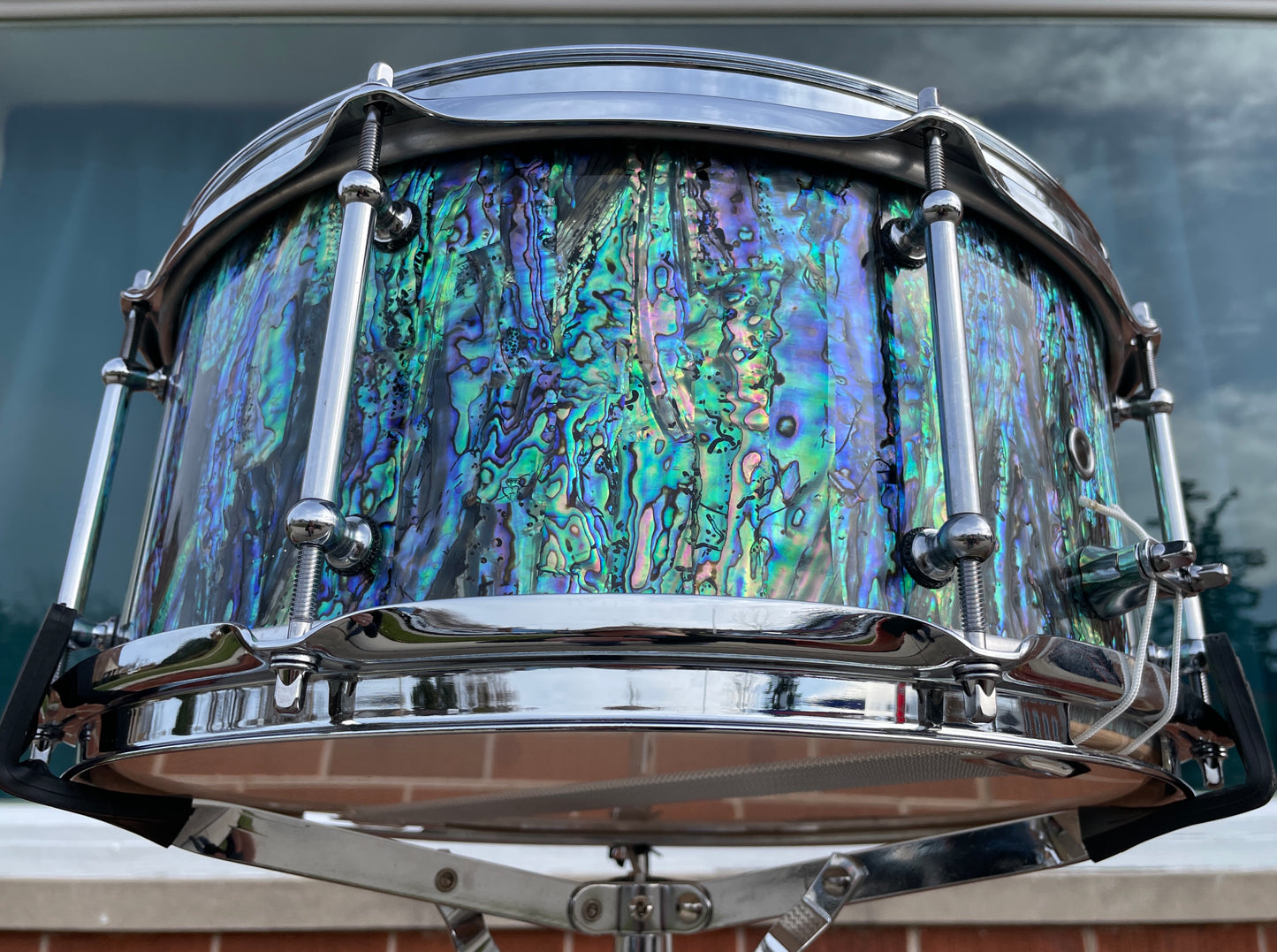 C&C Drum Company Custom 6.5x14 12th & Vine Snare Drum Black Paua Abalone *Video Demo*