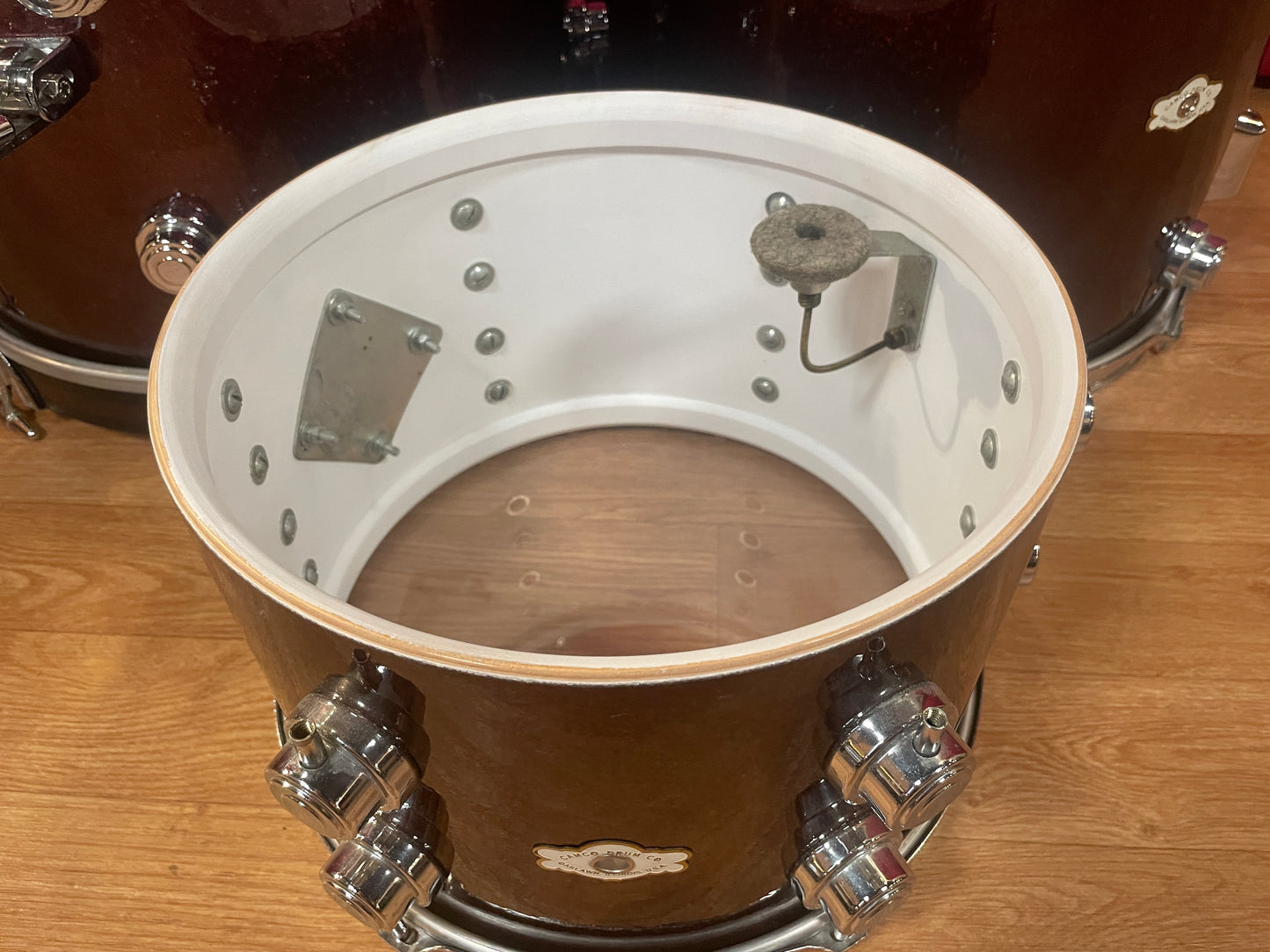 Vintage Camco Bop Drum Set Burgundy Sparkle 16/12/14