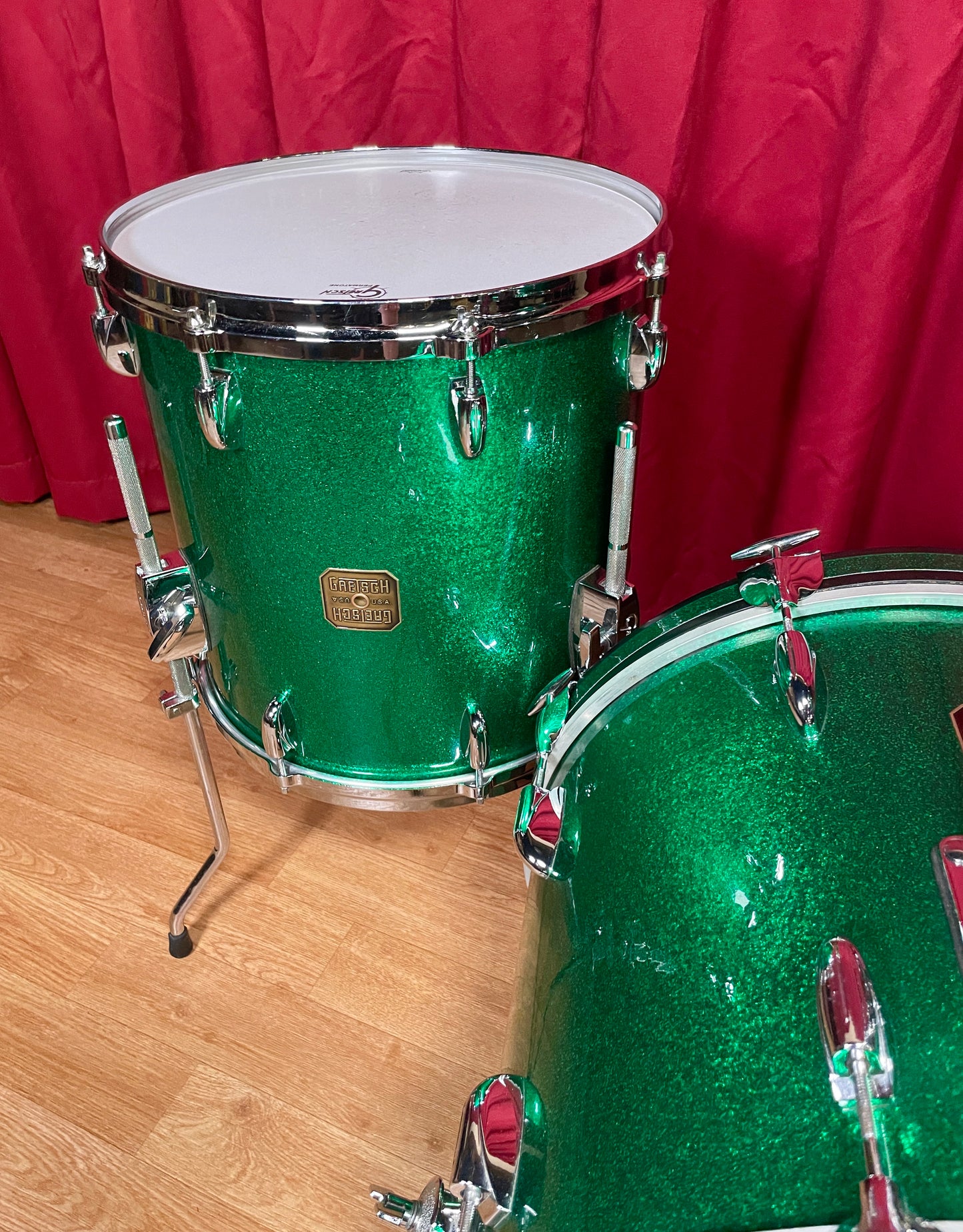 Gretsch USA Custom Bop Drum Set Green Sparkle 18/12/14