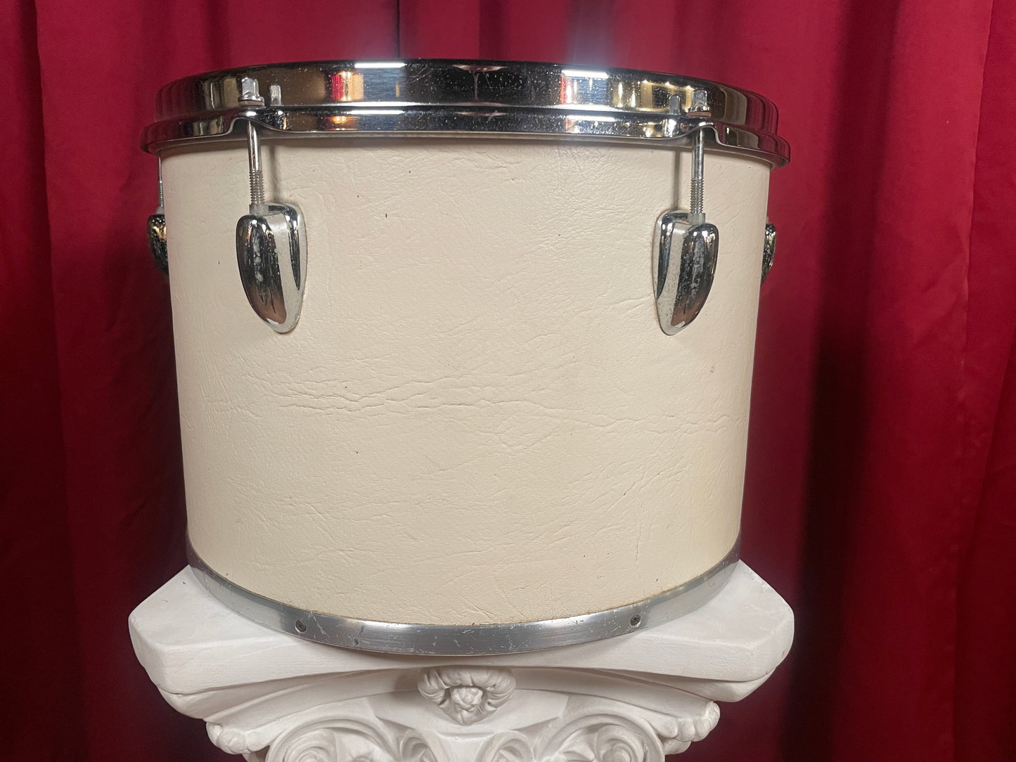 1975 Slingerland Sound King 9x13 Concert Tom Classic White Cordova Leatherette Wrap 13x9