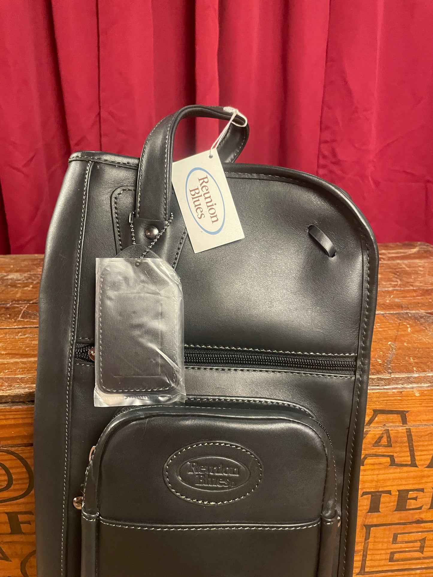 Reunion Blues Extra Large Black Leather Stick & Mallet Bag