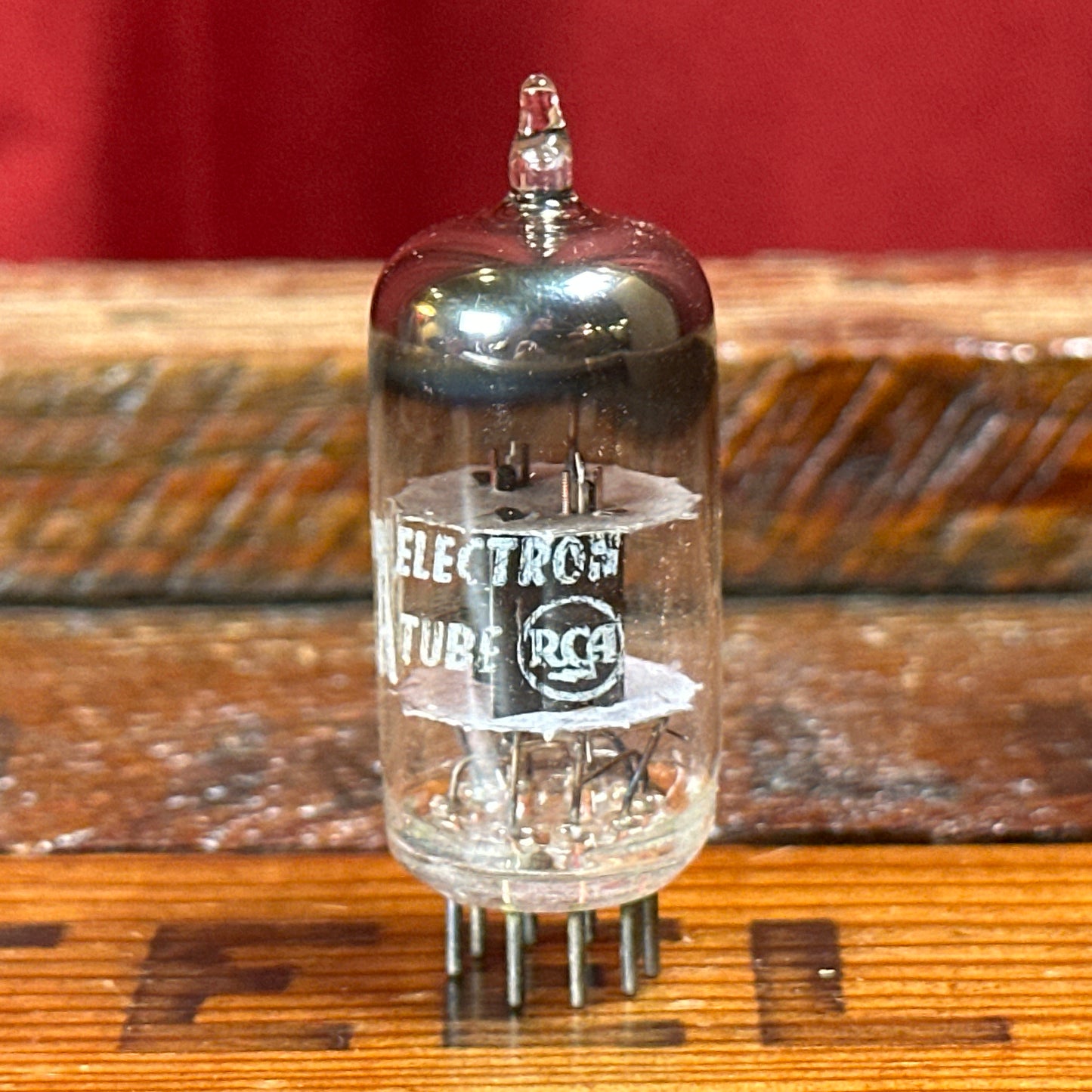 Vintage RCA 12AT7 Preamp Tube Black Plate ECC81 Valve Square Getter NOS #256