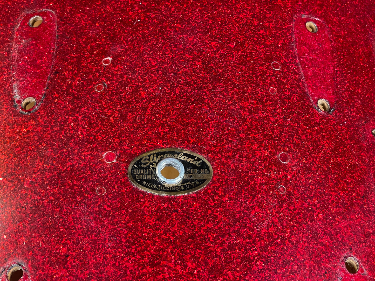 1965 Slingerland 14x22 Bass Drum Shell Red Sparkle 22x14