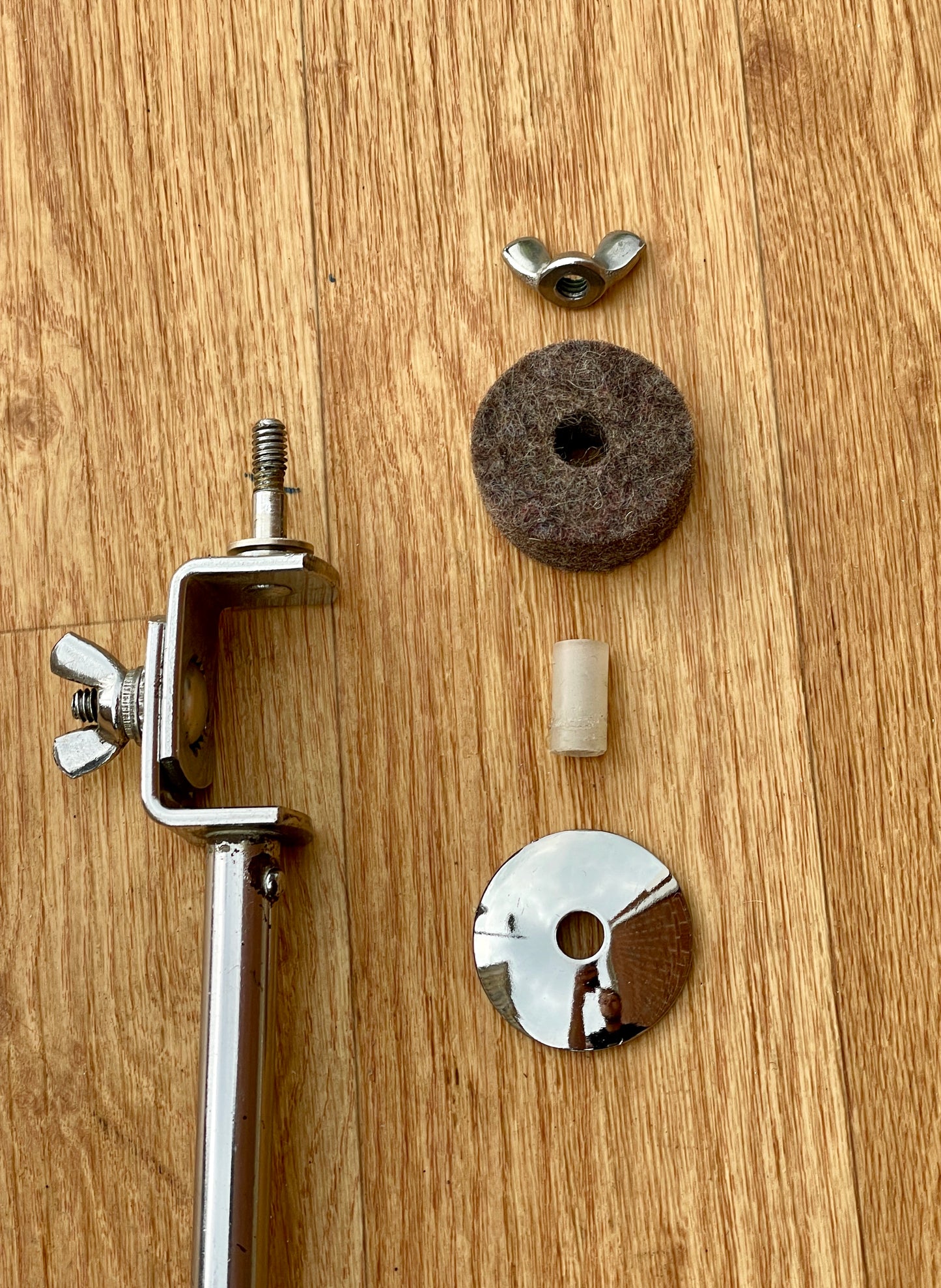 1960s Gretsch Telescoping L-Arm Cymbal Holder Round Badge Era