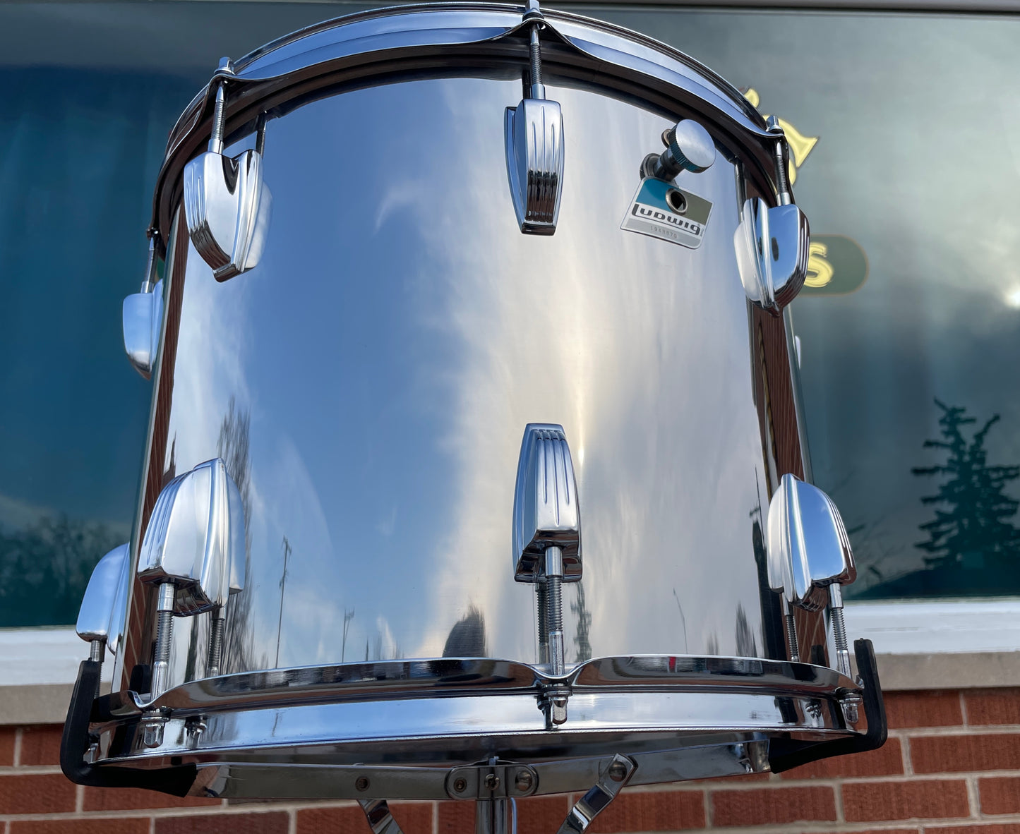 1970s Ludwig 12x15 Stainless Steel Tom Drum