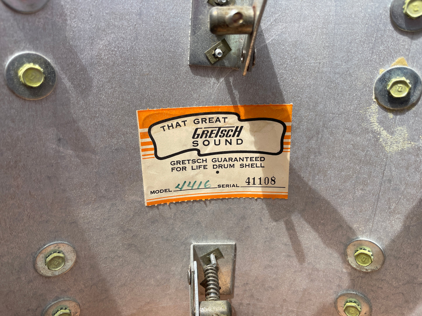 1970s Gretsch Stop Sign Badge Drum Set Red Rosewood 22/12/13/16