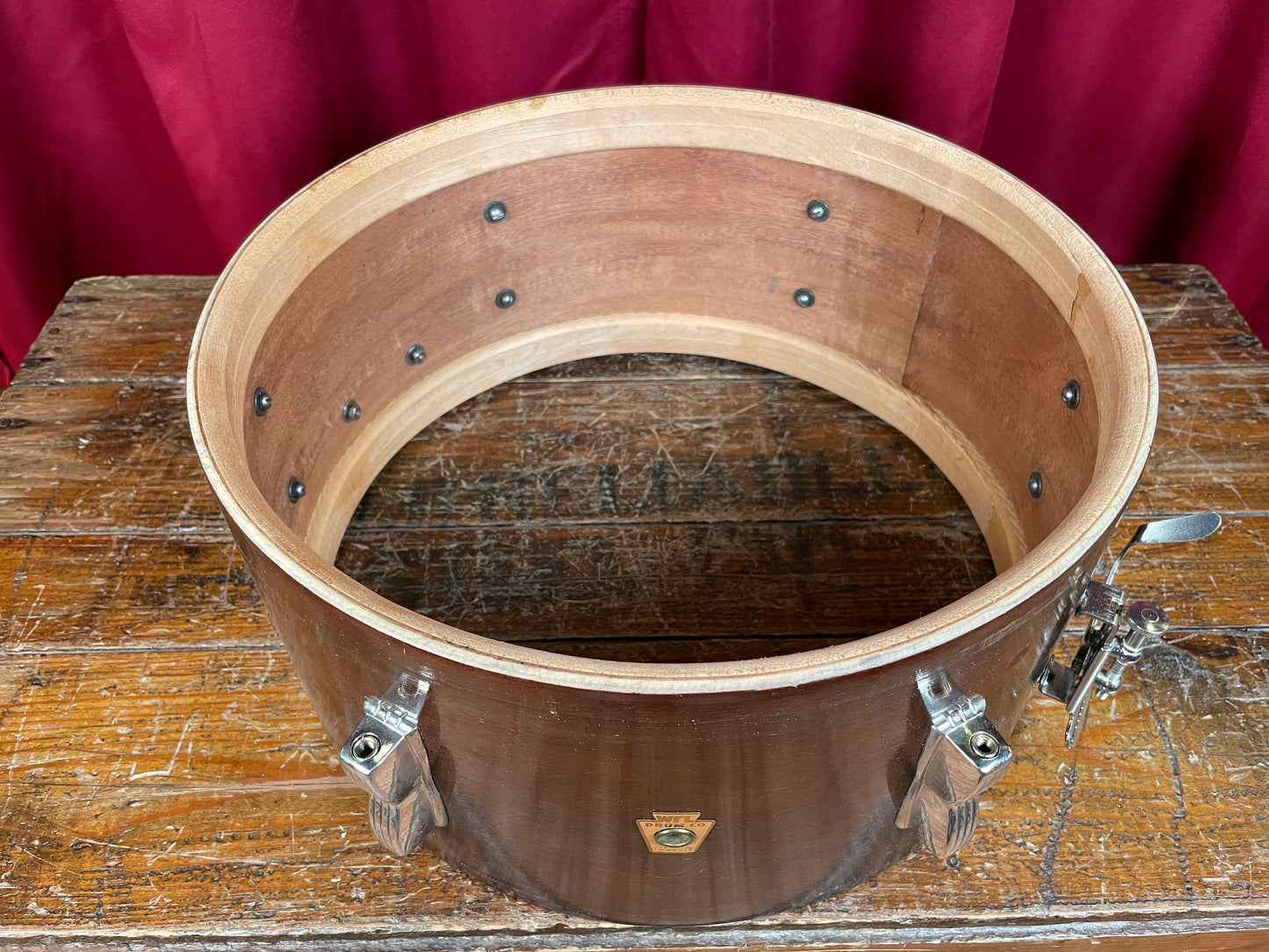 1940s WFL 6.5x14 No. 470 Contest Model Snare Drum Mahogany