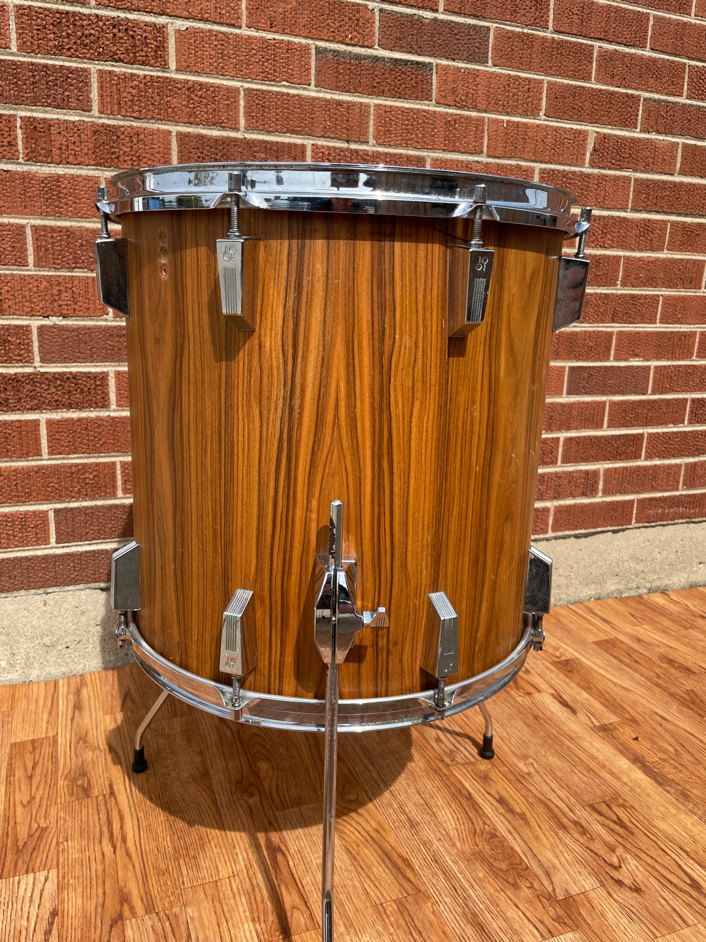 1980s Sonor Phonic 16x16 Floor Tom Genuine Rosewood