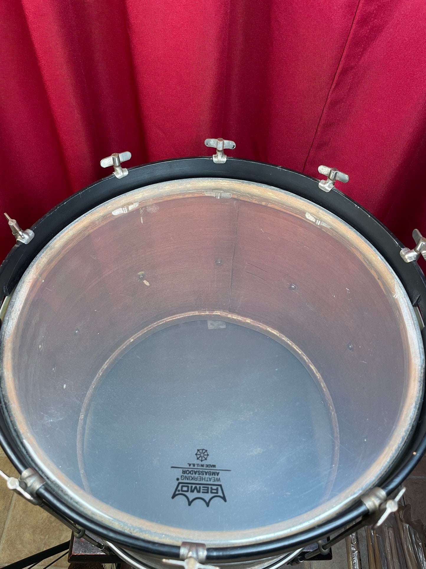 1930s Ludwig 12x15 Parade Marching Snare / Bop Bass Drum Black