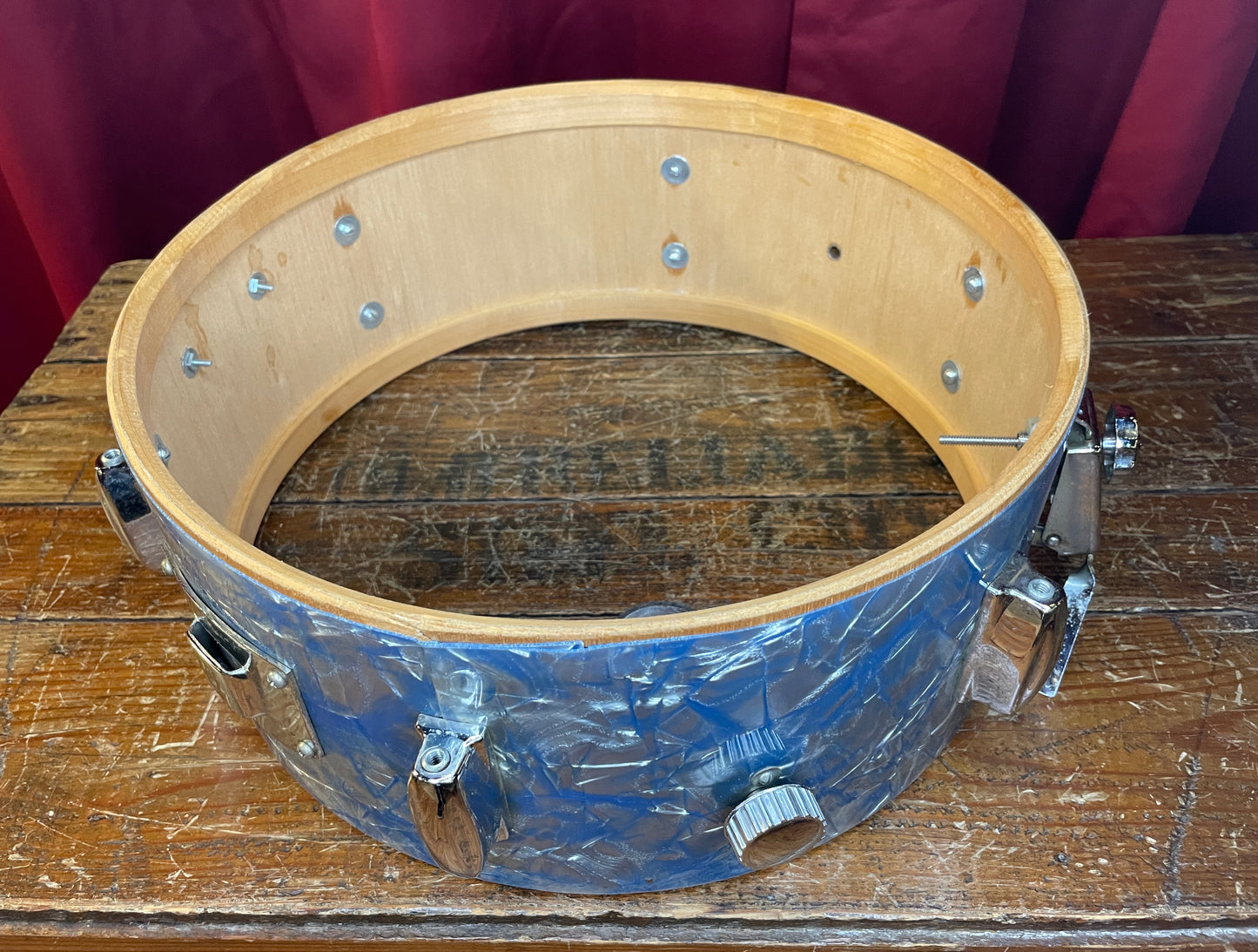 Vintage Made In Japan 5.5x14 Snare Drum Light Blue Pearl MIJ