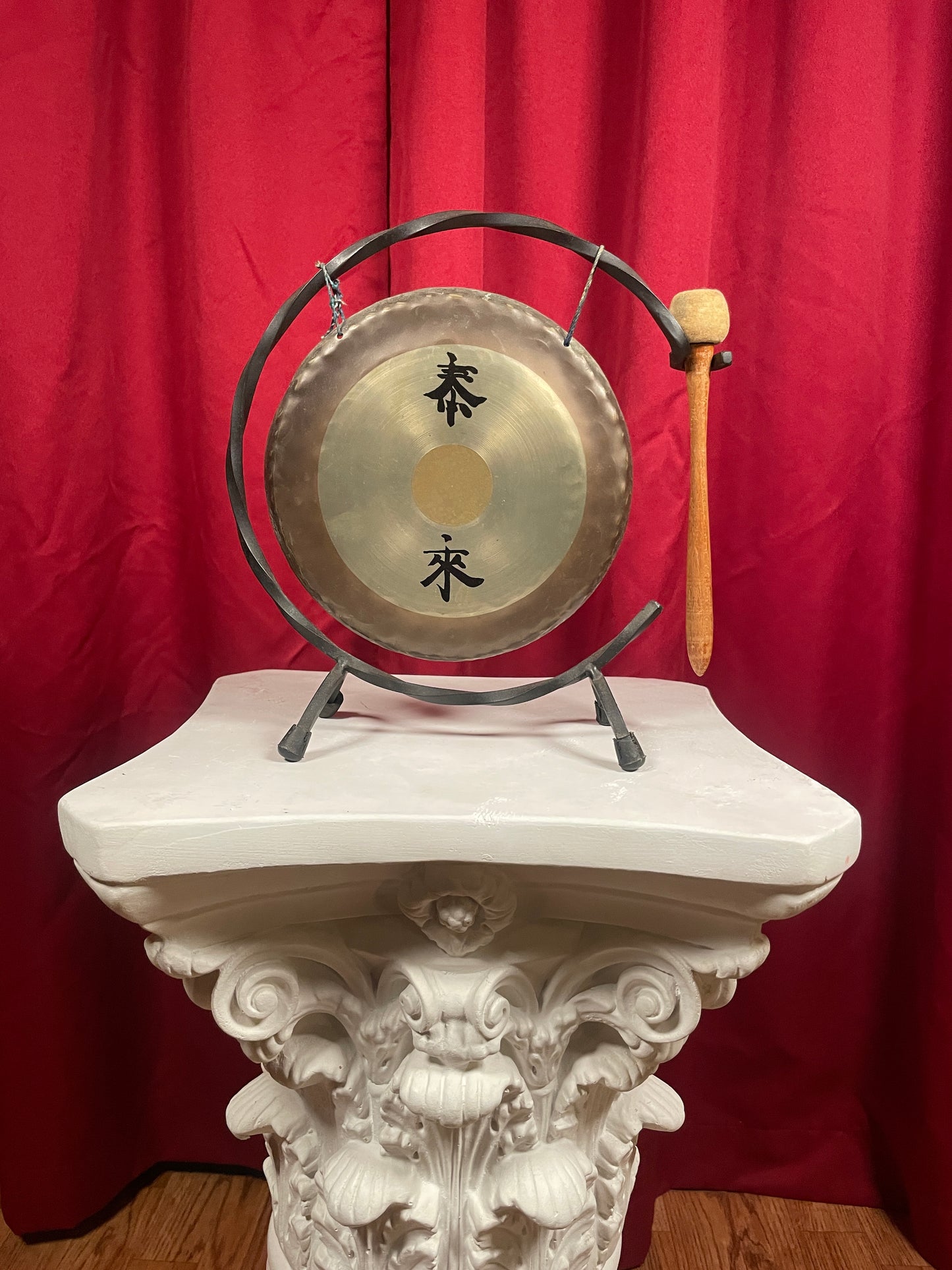 1960s 7" Paiste / Ludwig Dinner Gong w/ Stand & Striker No. 750