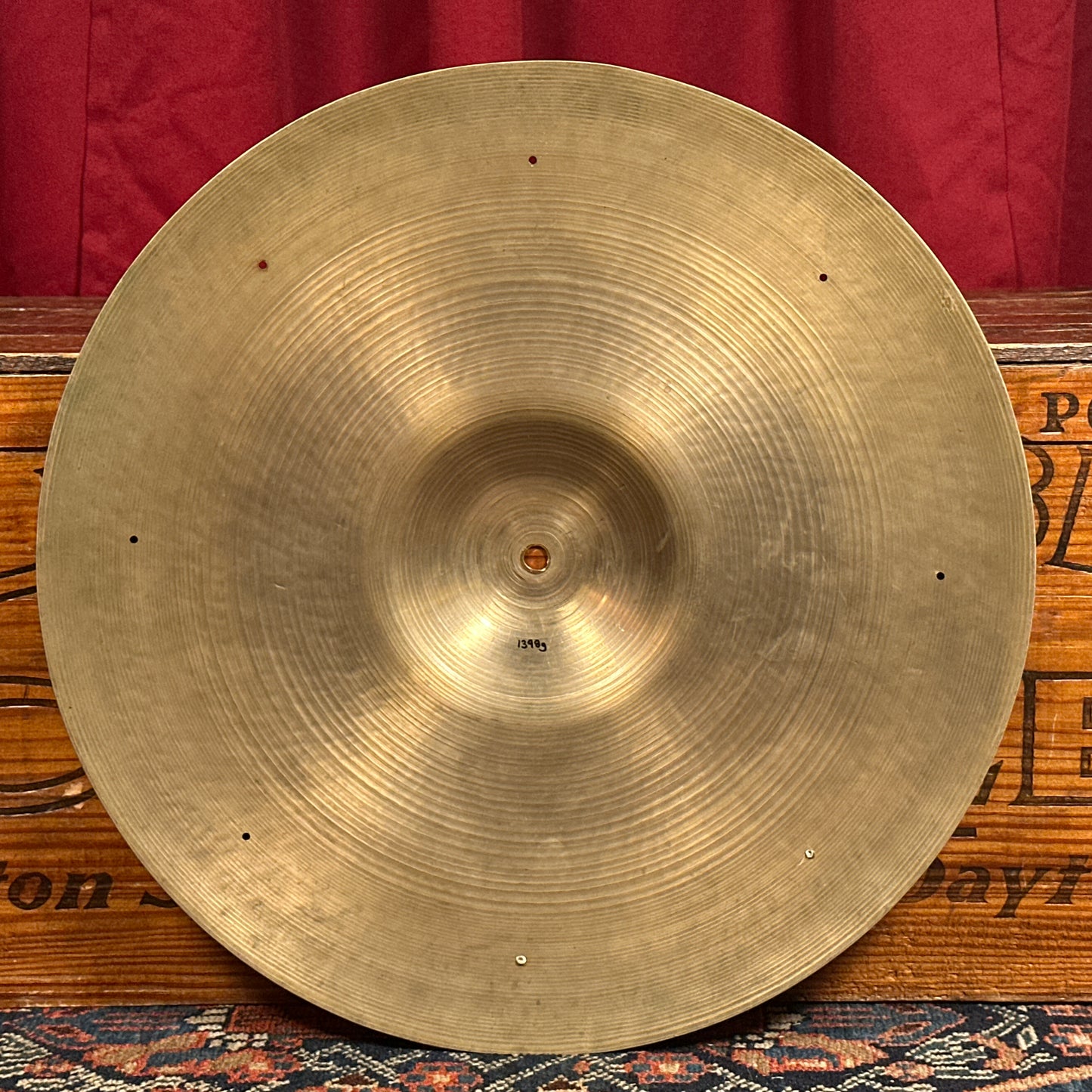 18" Zildjian A 1940s Trans Stamp Sizzle Crash Ride Cymbal w/ Rivets 1398g *Video Demo*
