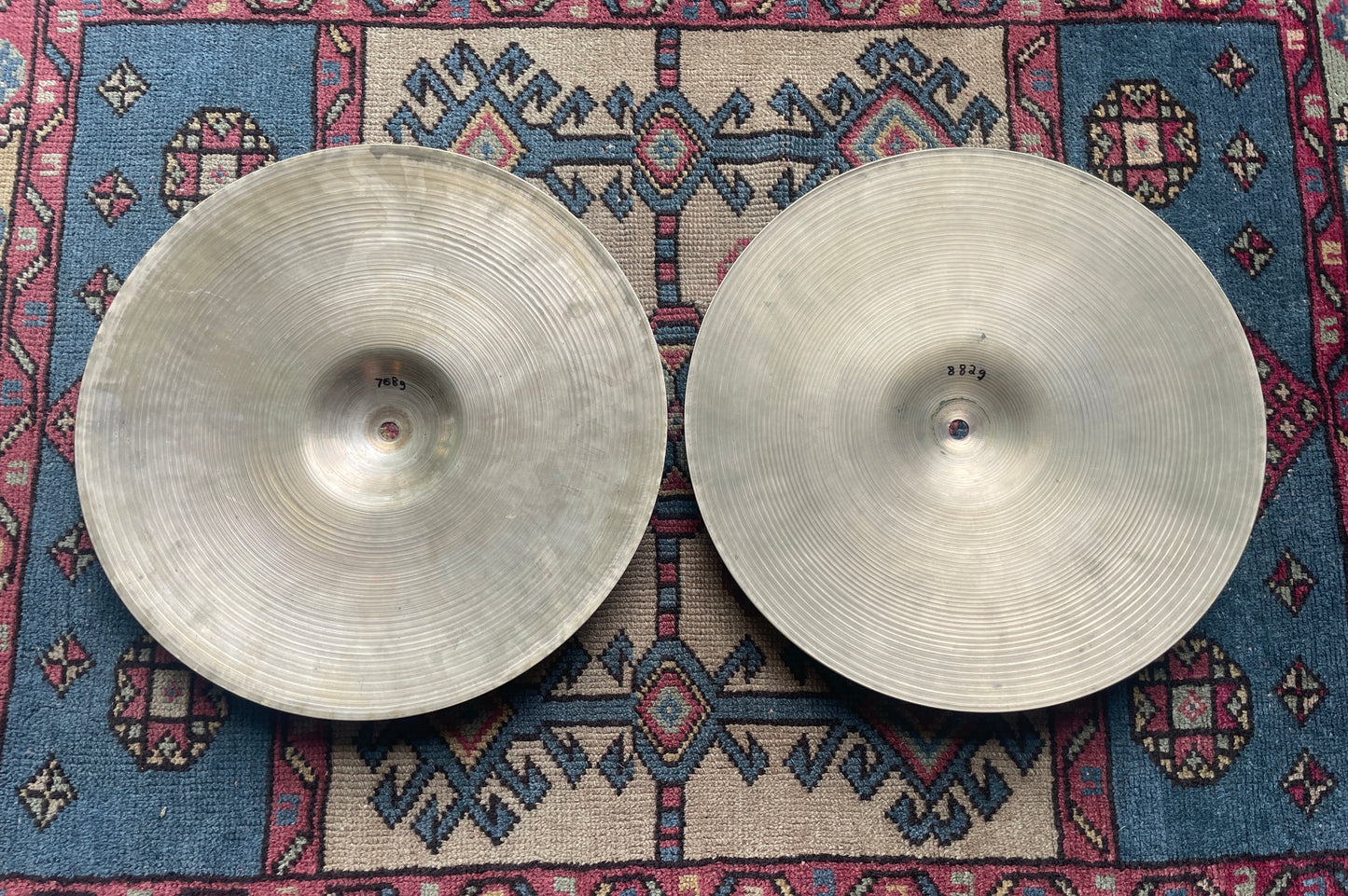 1950s 14" Zildjian A Small Stamp Hi-Hat Cymbal Pair 768g/882g *Video Demo*