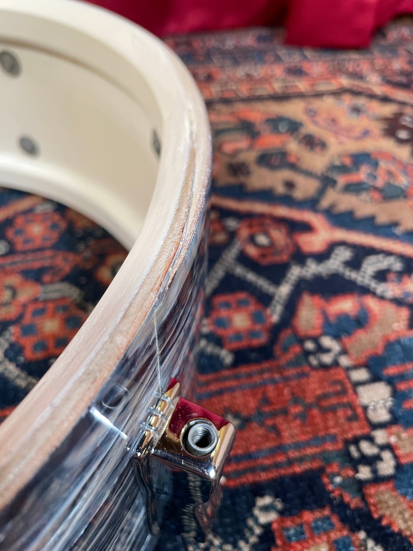 1966 Ludwig No. 908P Jazz Festival 5x14 Snare Drum Oyster Blue Pearl