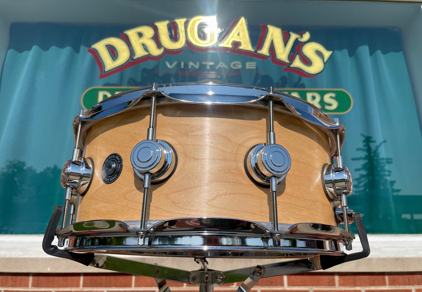 2007 DW Collector's Series 6x14 Maple Snare Drum Natural Drum Workshop Ten & Six