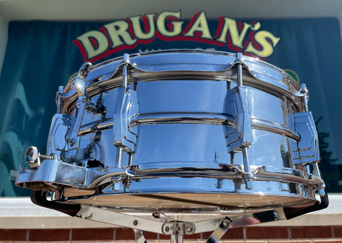 1958-1959 Ludwig 5x14 No. 410 Super Sensitive Snare Drum Trans Badge COB Supraphonic