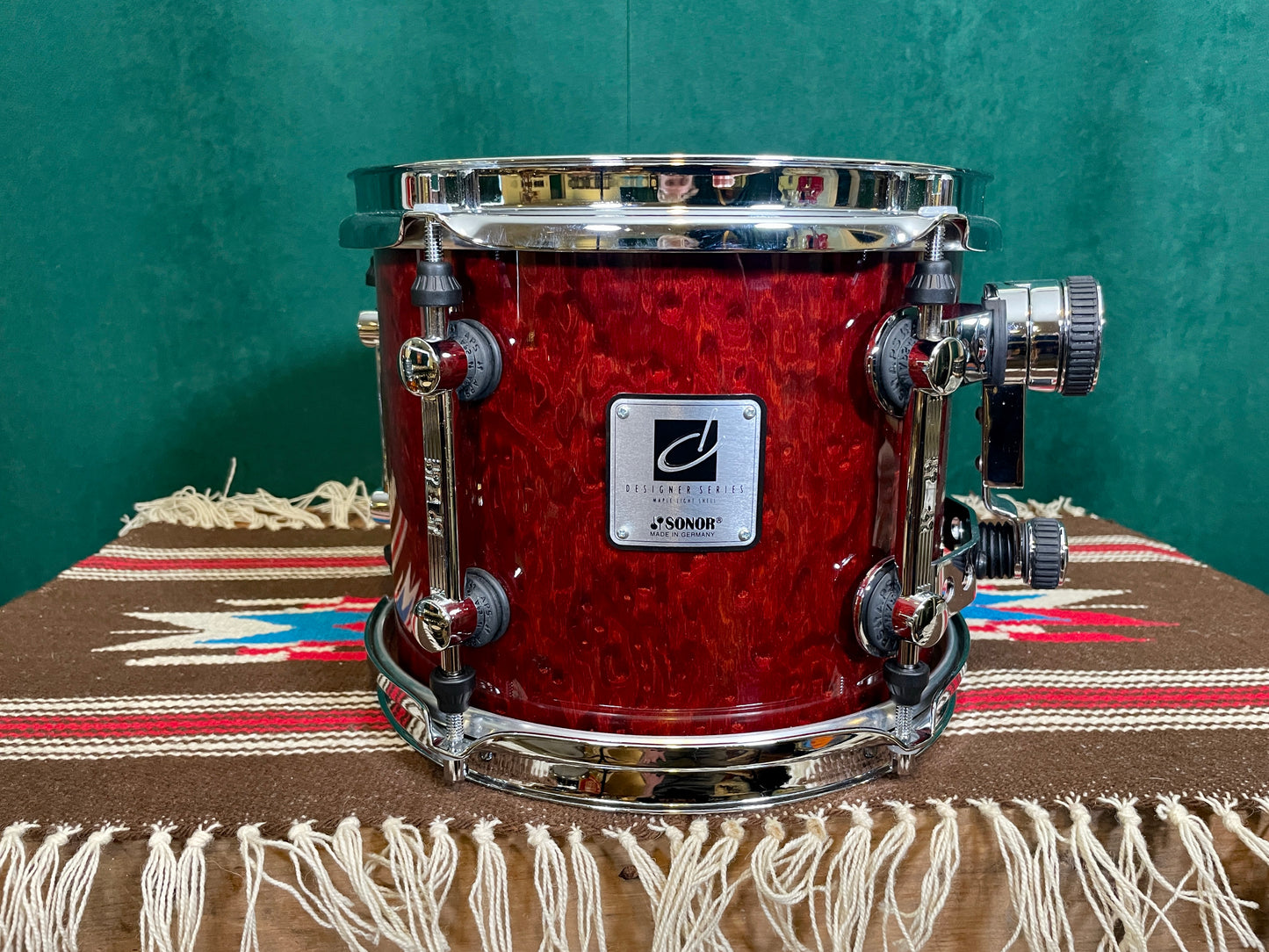 Sonor Designer Series 10" Maple Light Tom Single Stain Red 8x10 10x8