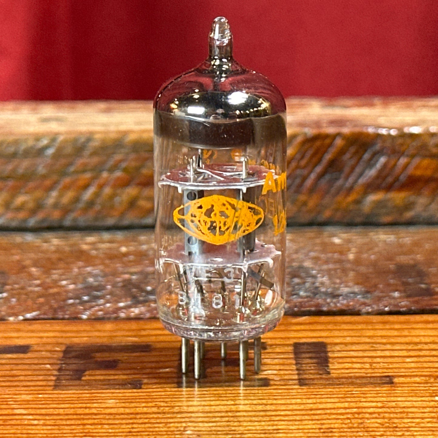 Vintage Amperex 12AT7 Preamp Tube ECC81 Valve Mullard Blackburn Factory #246