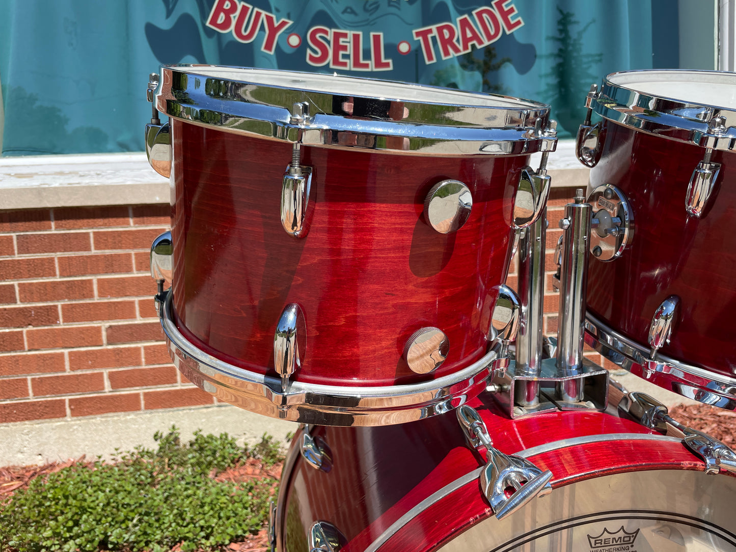 1970s Gretsch Stop Sign Badge Drum Set Red Rosewood 22/12/13/16