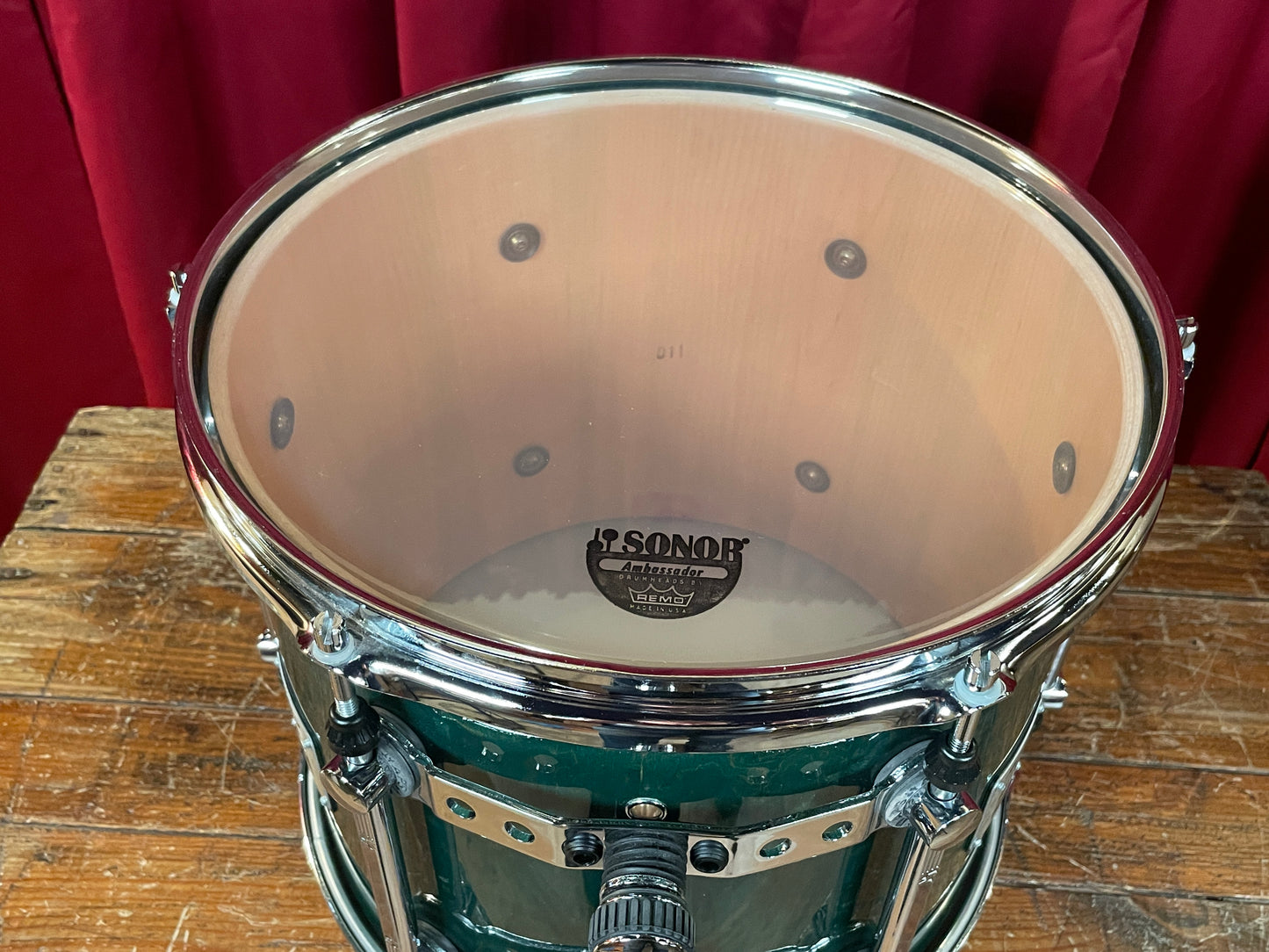 Sonor Designer Series 13" Maple Light Tom Single Stain Green 11x13 13x11