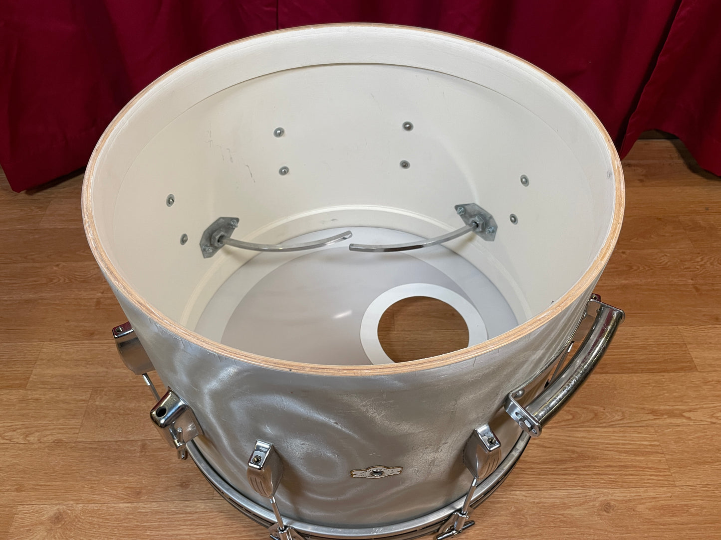1960s Camco 14x20 Bass Drum White Moire / Satin Flame