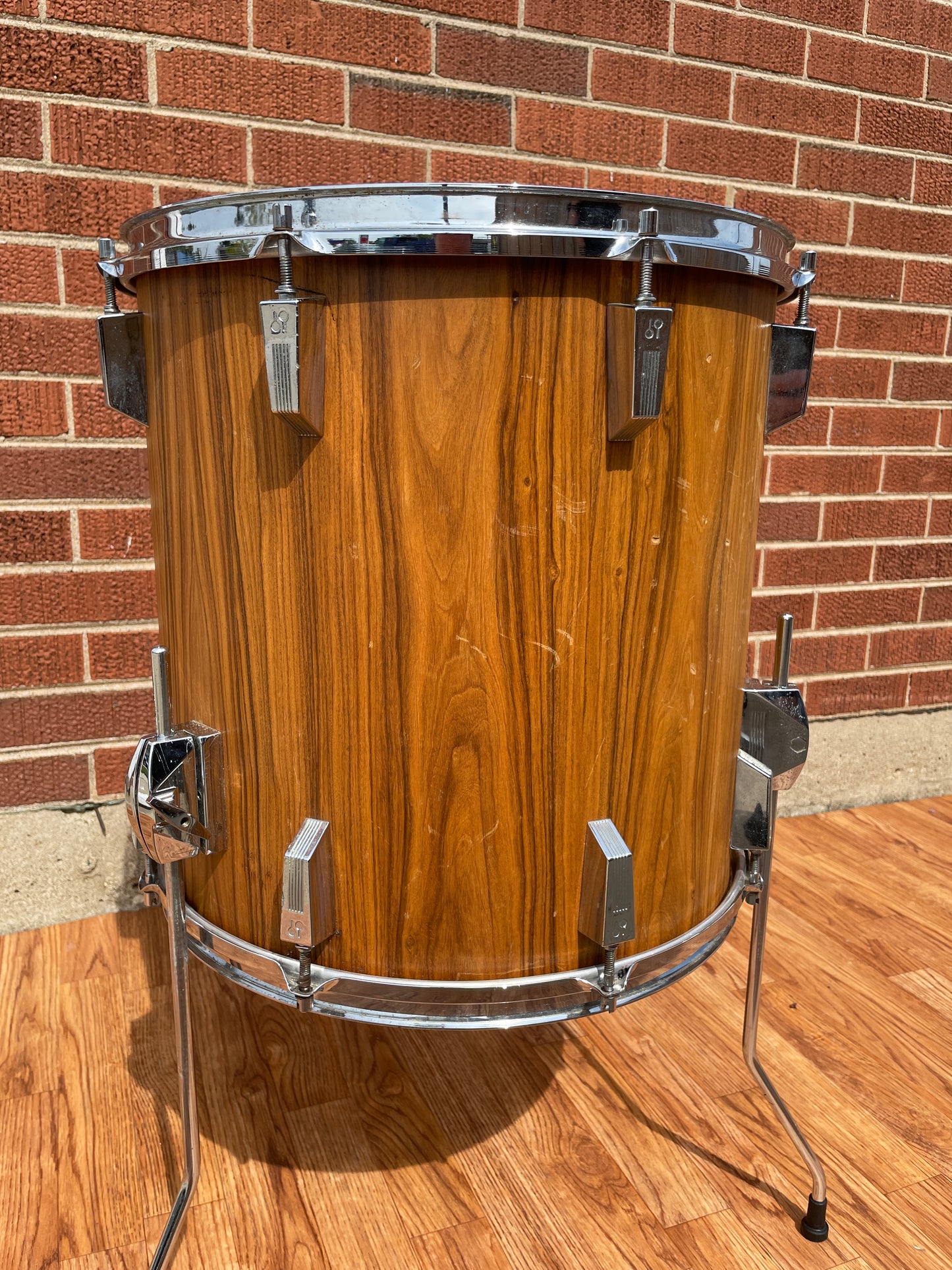1980s Sonor Phonic 16x16 Floor Tom Genuine Rosewood