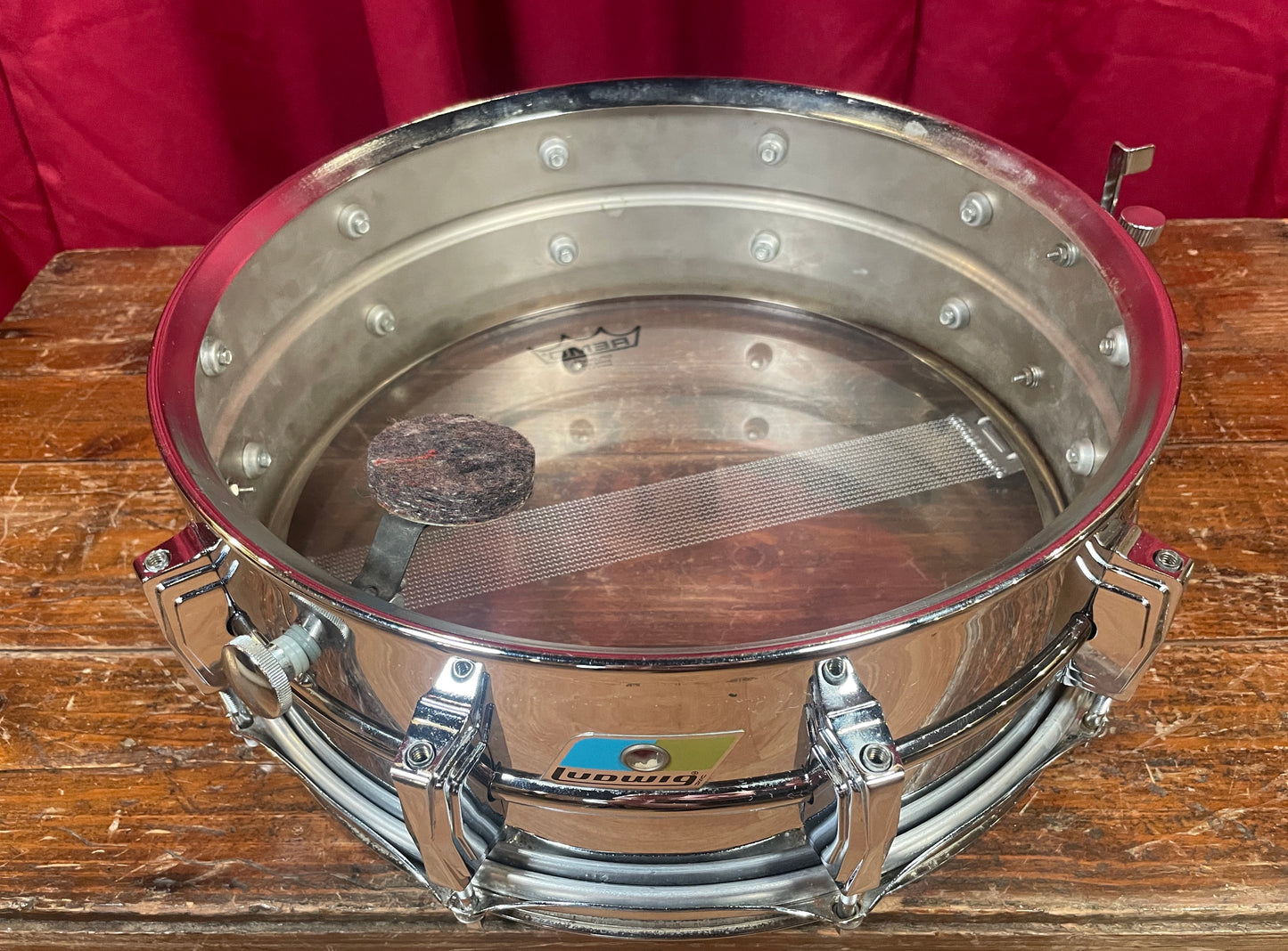 Early 1970s Ludwig 5x14 "Cut Badge" Brass Shell Supraphonic Snare Drum COB