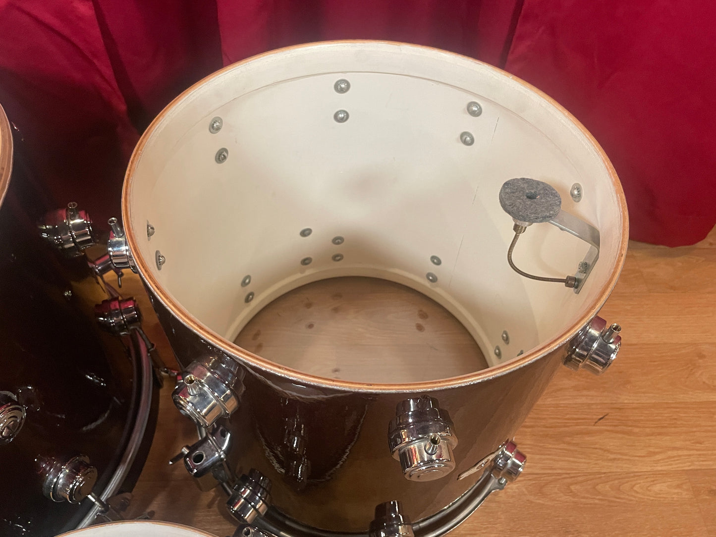 Vintage Camco Bop Drum Set Burgundy Sparkle 16/12/14