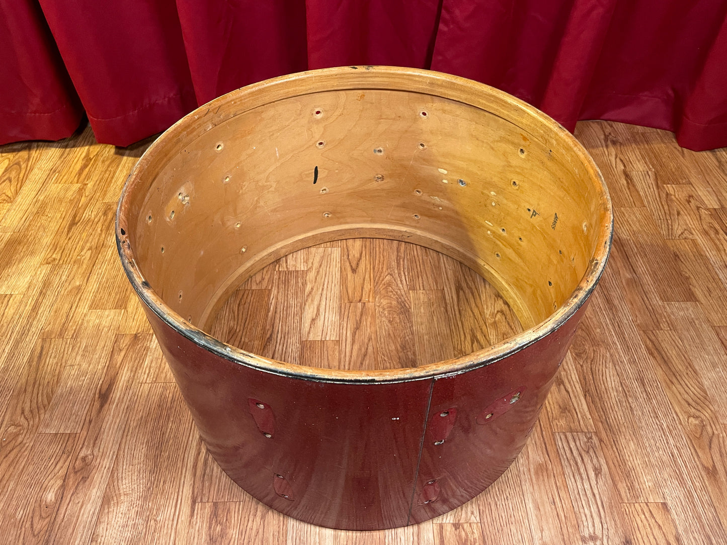 1965 Slingerland 14x22 Bass Drum Shell Red Sparkle 22x14
