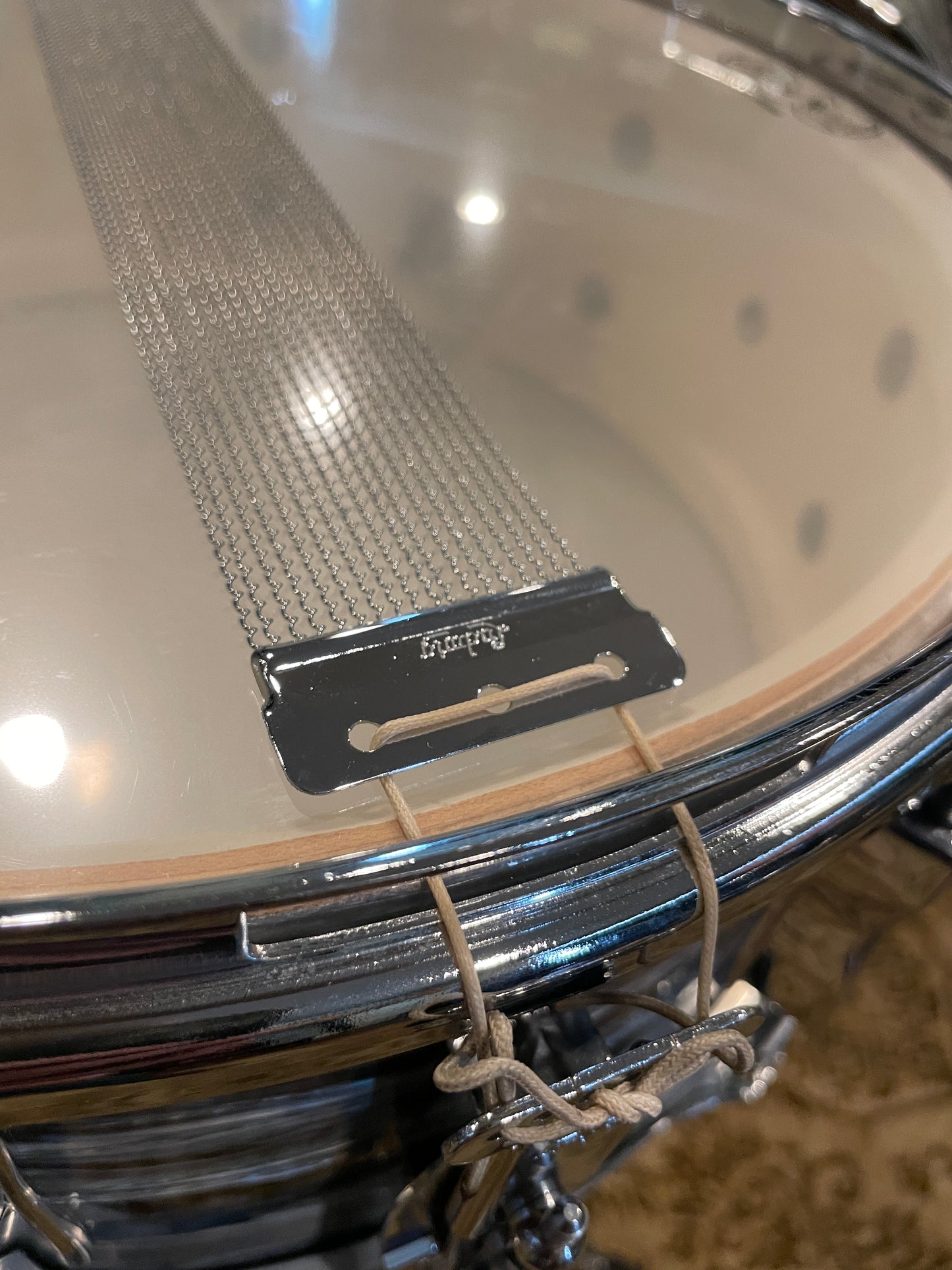 1966 Ludwig No. 908P Jazz Festival 5x14 Snare Drum Oyster Blue Pearl