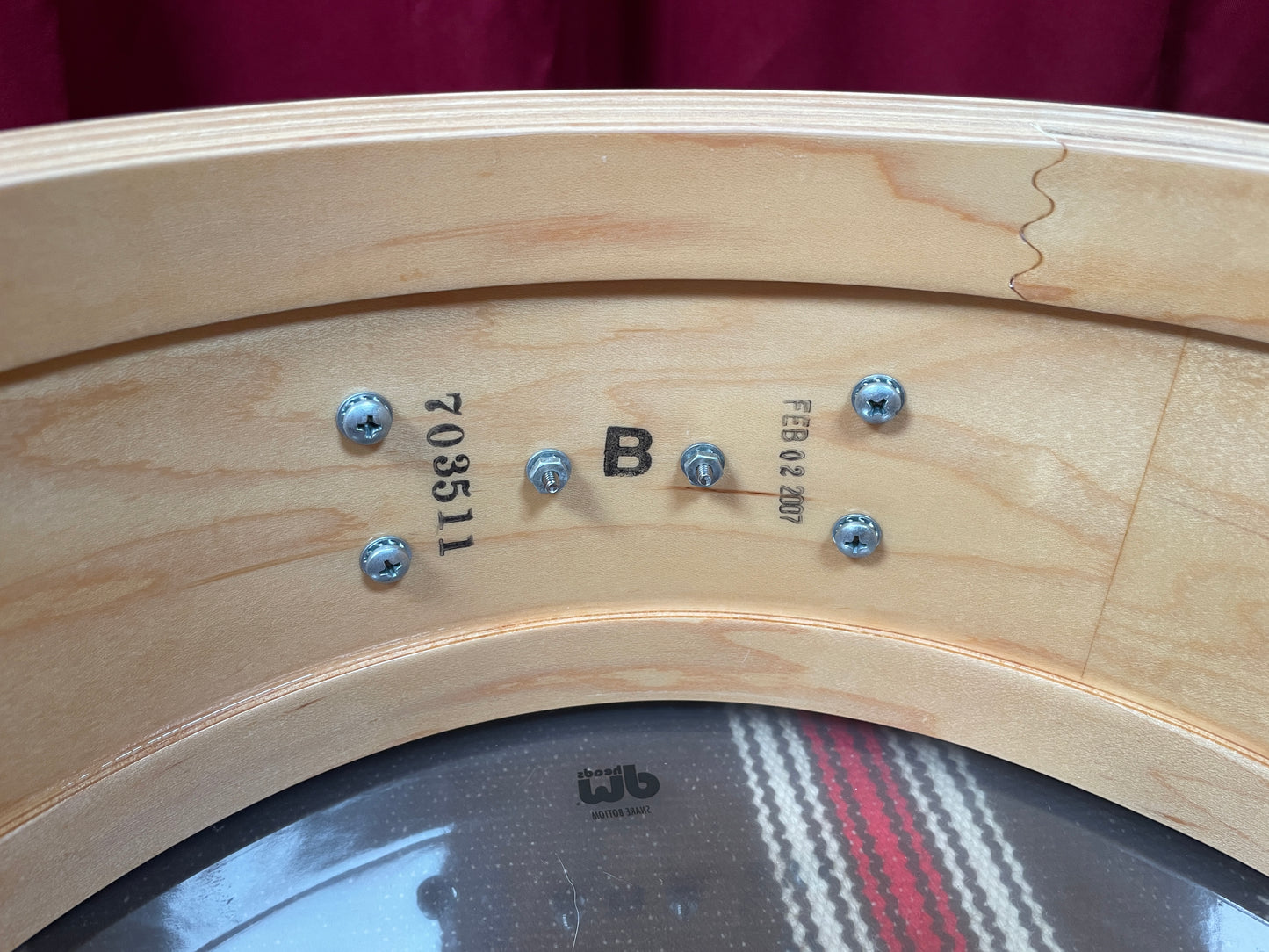 2007 DW Collector's Series 6x14 Maple Snare Drum Natural Drum Workshop Ten & Six