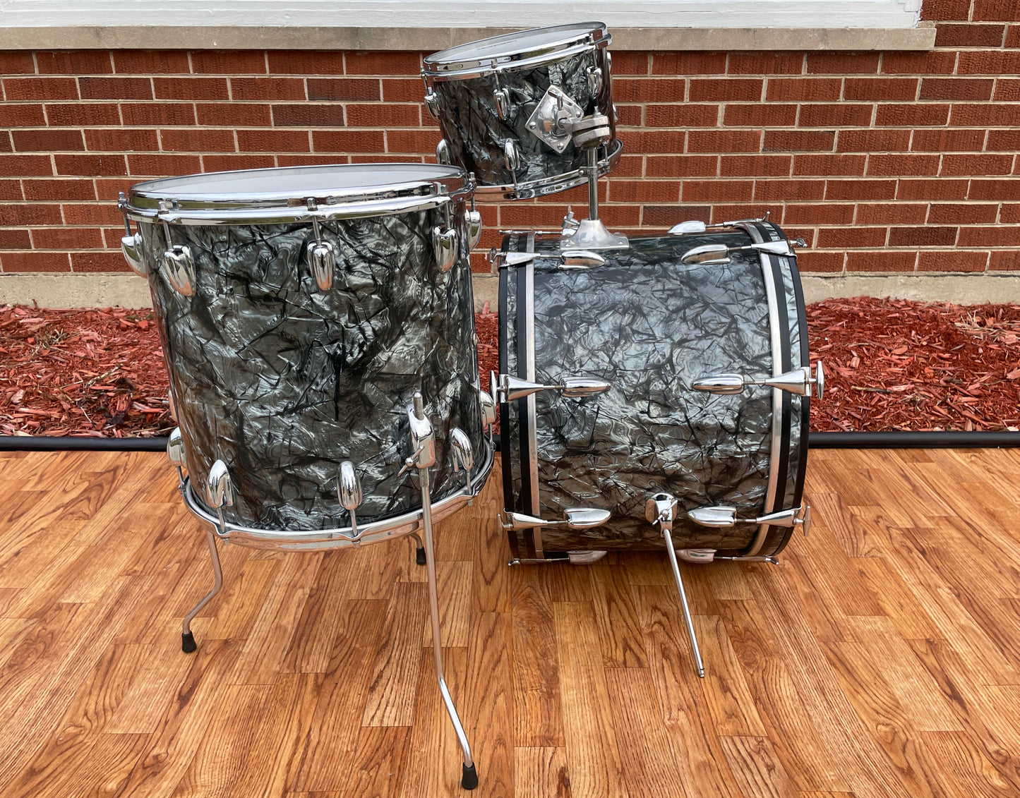 1968 Slingerland No. 9N Drum Set Black Diamond Pearl 20/12/14 *Video Demo*