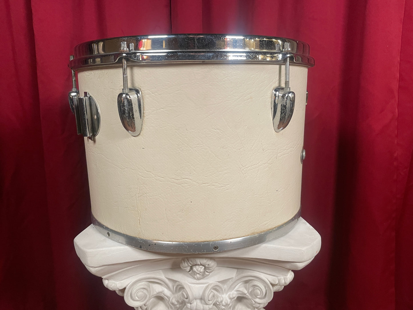 1975 Slingerland Sound King 9x13 Concert Tom Classic White Cordova Leatherette Wrap 13x9