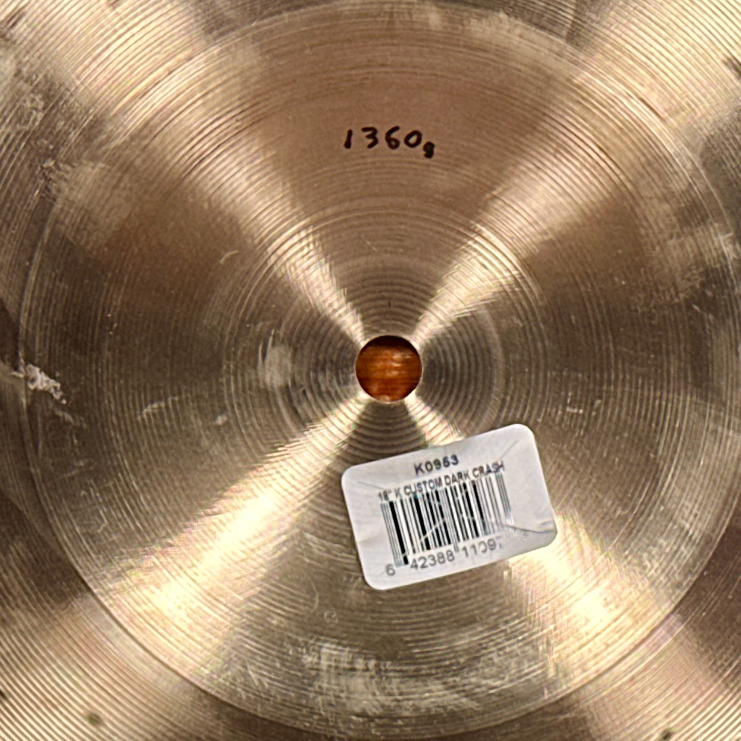 18" Zildjian K Custom Dark Crash Cymbal 1360g *Video Demo*