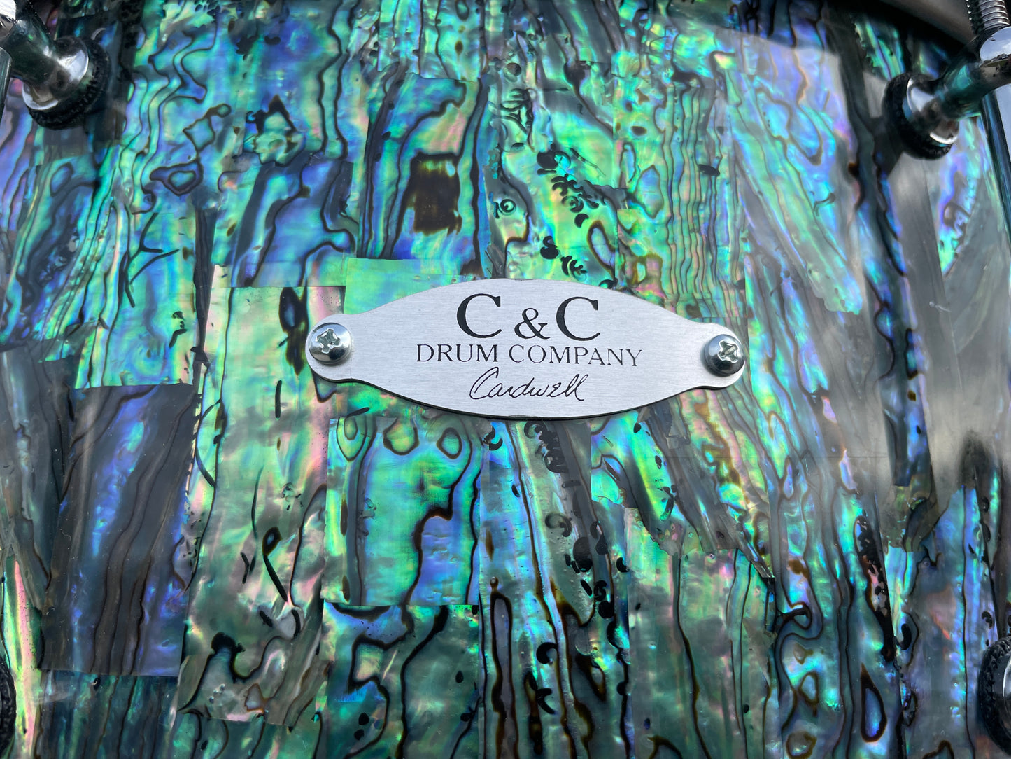 C&C Drum Company Custom 6.5x14 12th & Vine Snare Drum Black Paua Abalone *Video Demo*