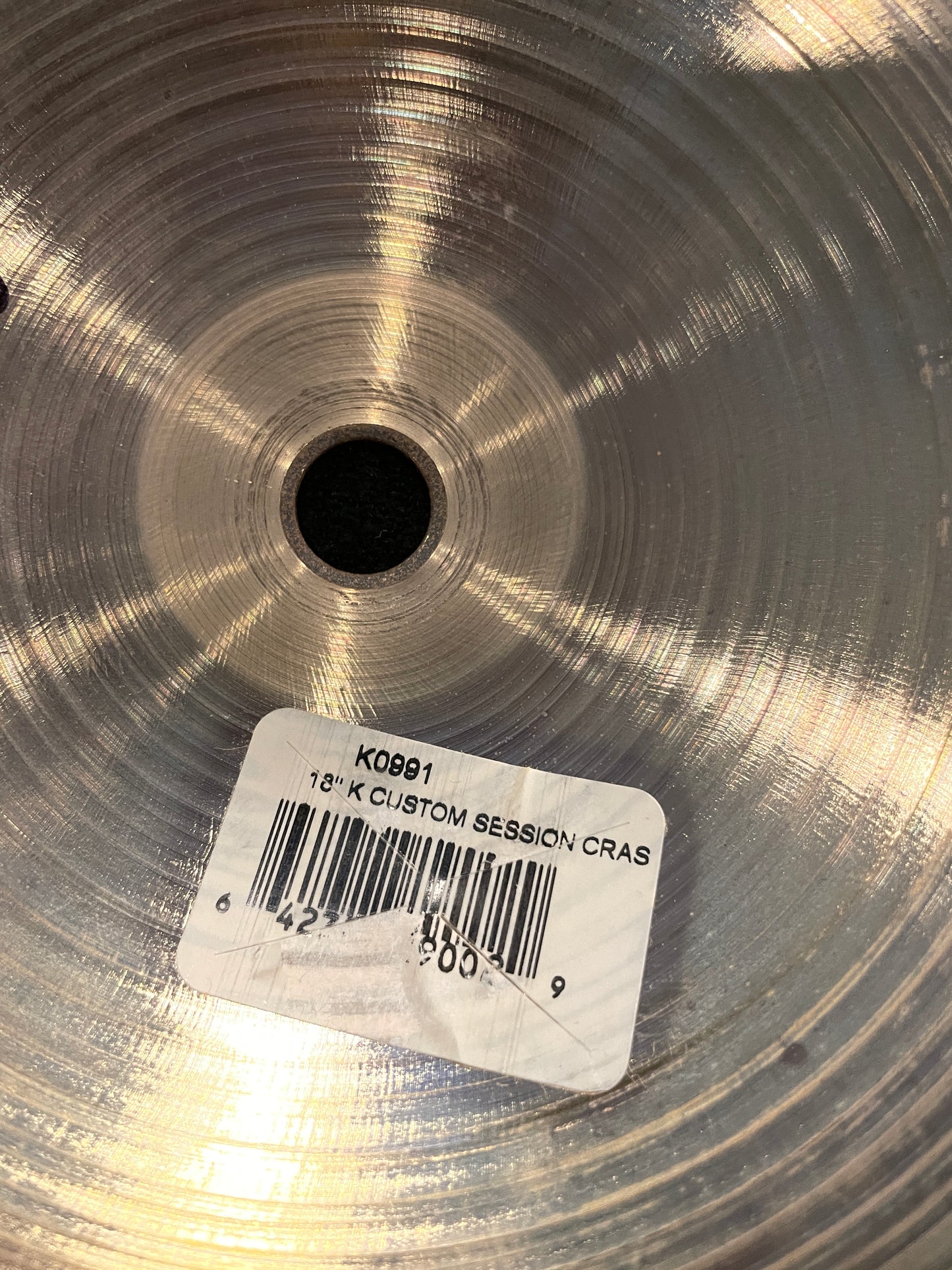 18" Zildjian K Custom Session Crash Cymbal 1446g K0991