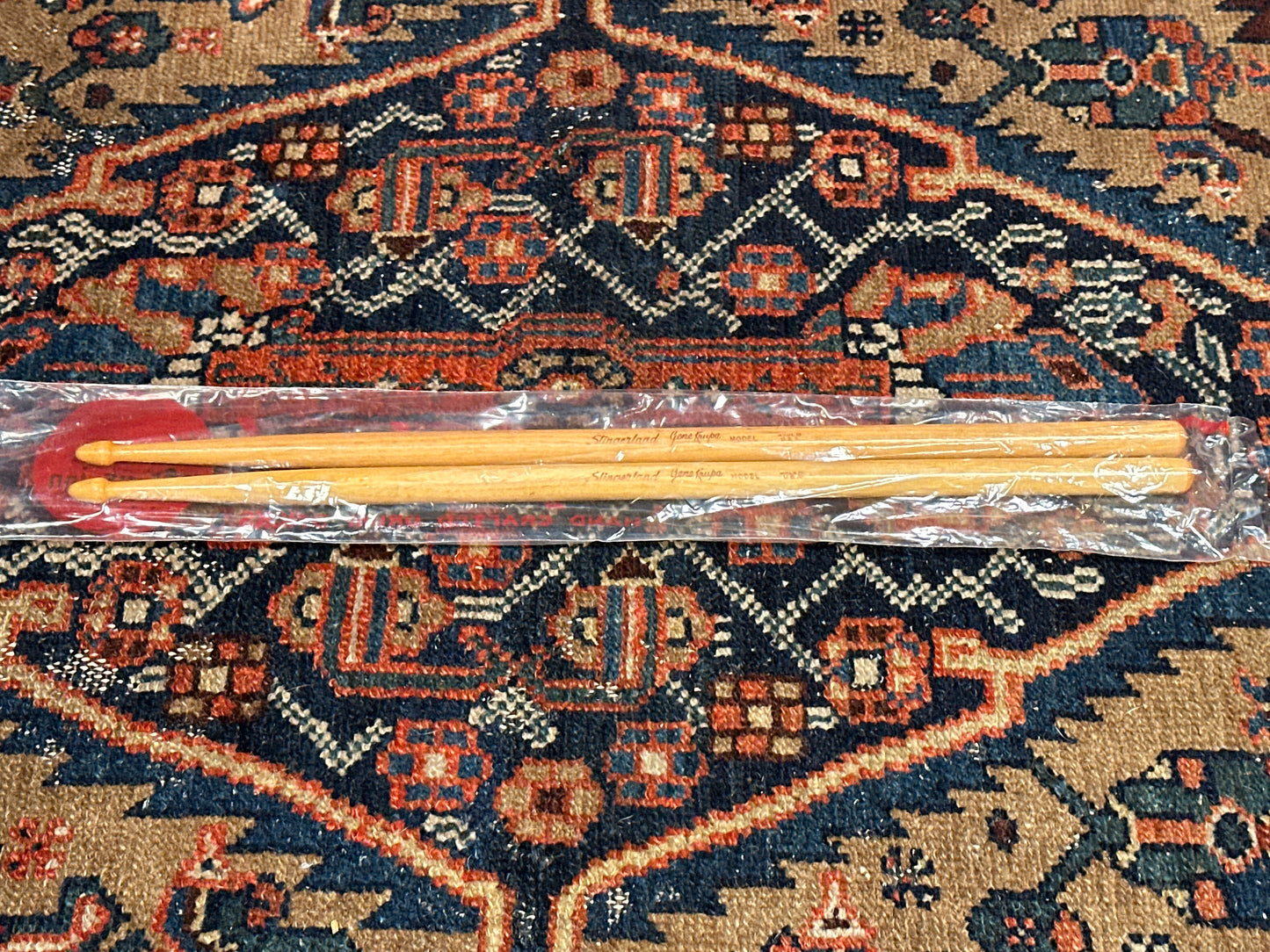1970s Slingerland Gene Krupa GK Wood Tip Drum Sticks w/ Original Bag NOS