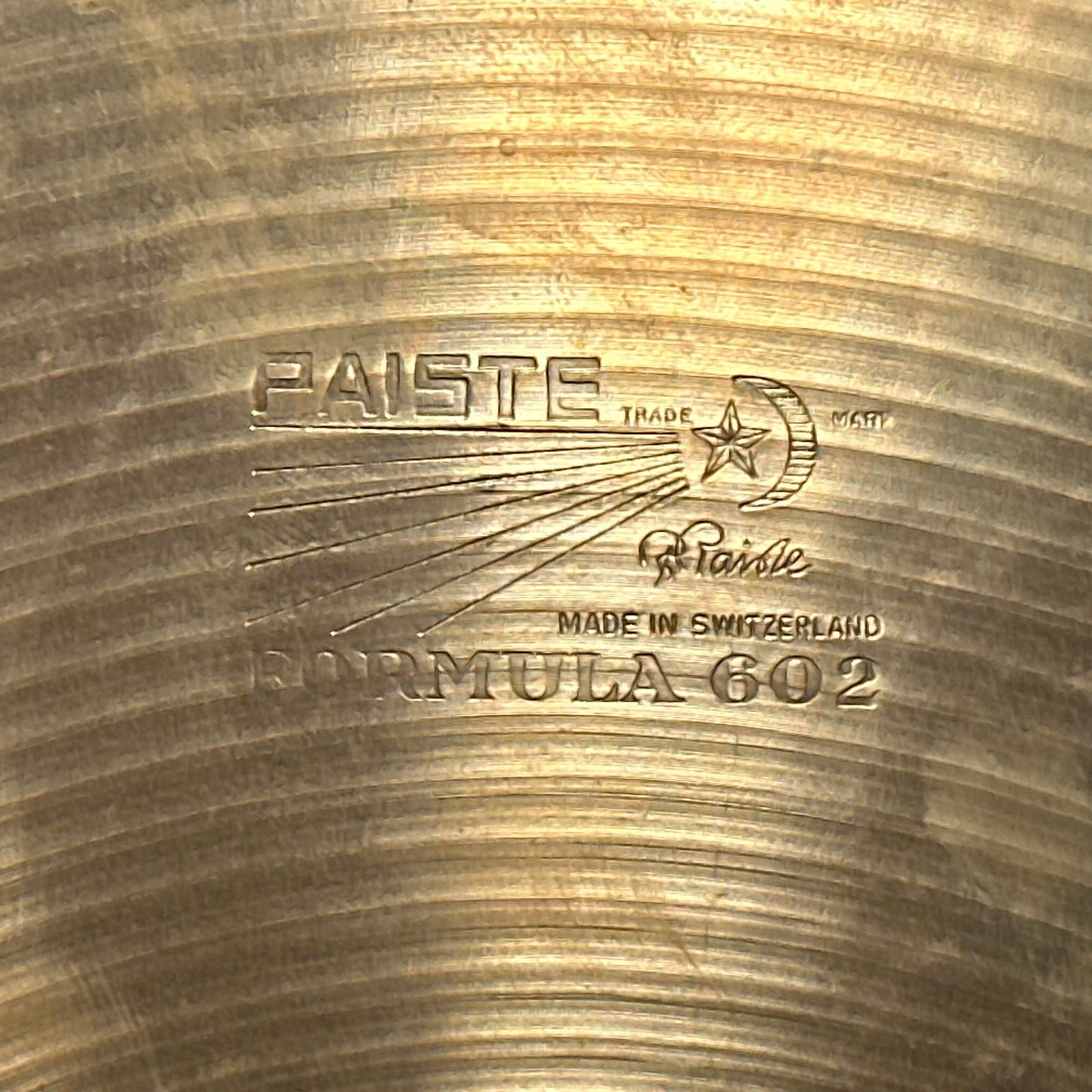 16" Paiste Pre-Serial 1960s Formula 602 Heavy Crash Ride Cymbal 1406g *Video Demo*