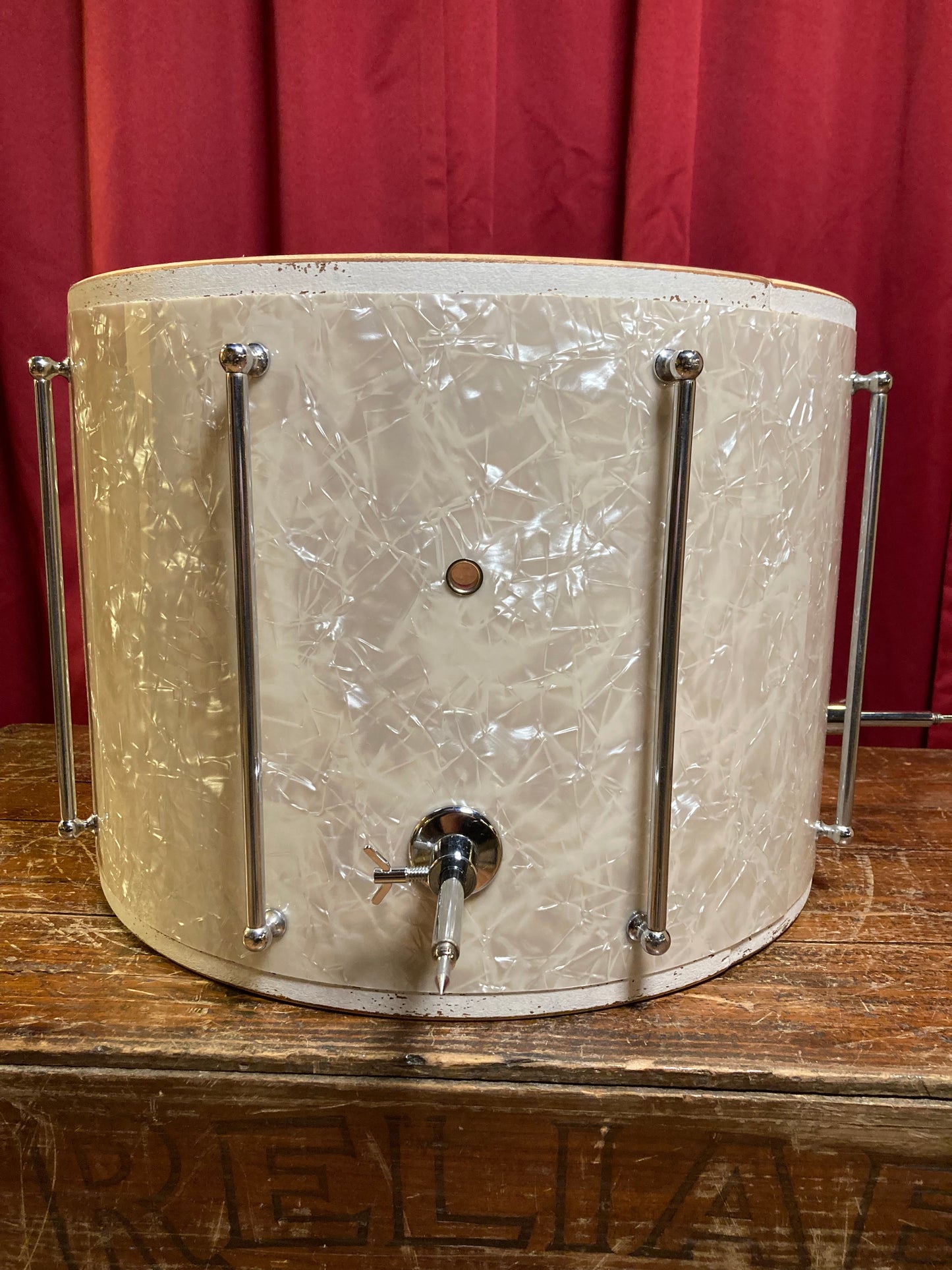 1920s Ludwig 12x16 Bass Drum White Marine Pearl