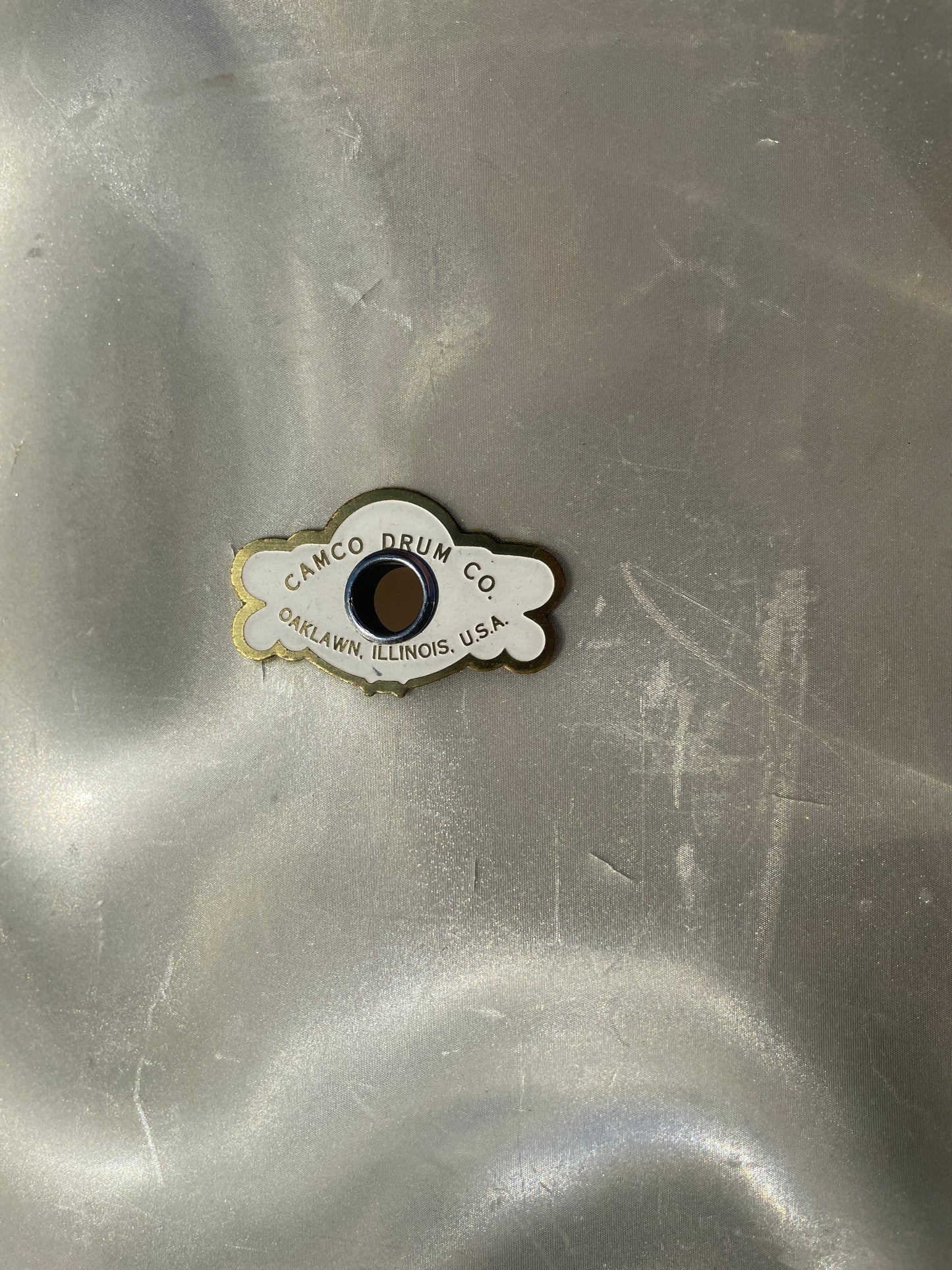 1960s Camco 14x20 Bass Drum White Moire / Satin Flame