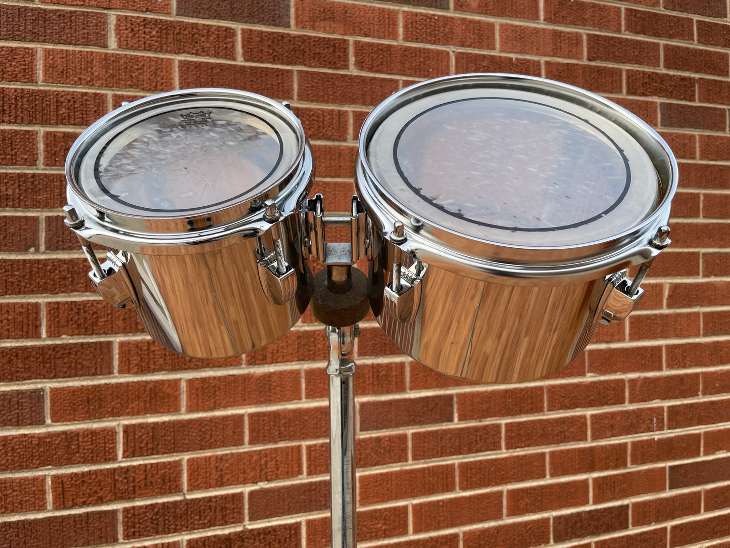 1970s Ludwig 6 & 8 Stainless Steel Melodic Concert Tom Set