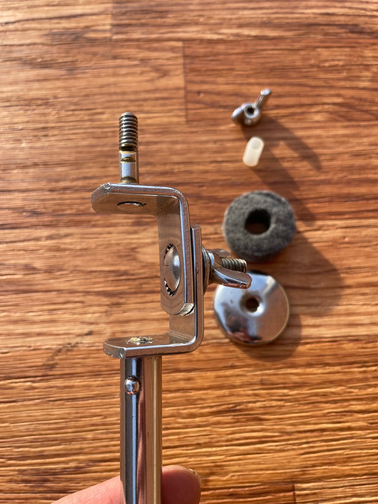 1960s Gretsch No. 4805 Telescoping L-Arm Cymbal Holder Round Badge Era