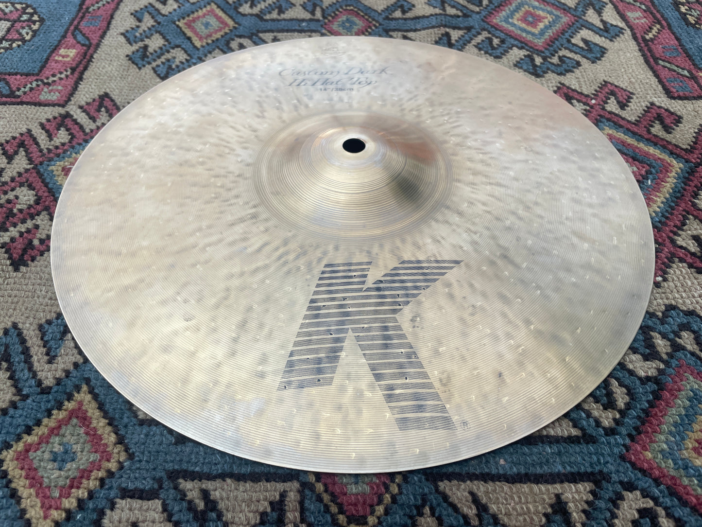 14” Zildjian K Custom Dark Top Hi-Hat Cymbal Single 1066g