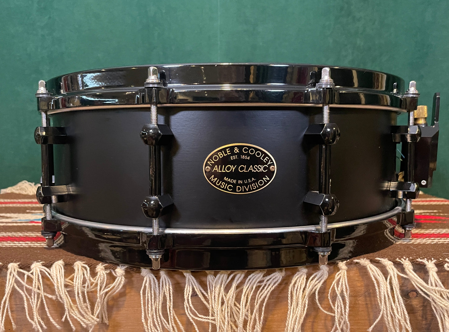 Noble & Cooley 4.75x14 Alloy Classic Snare Drum Black