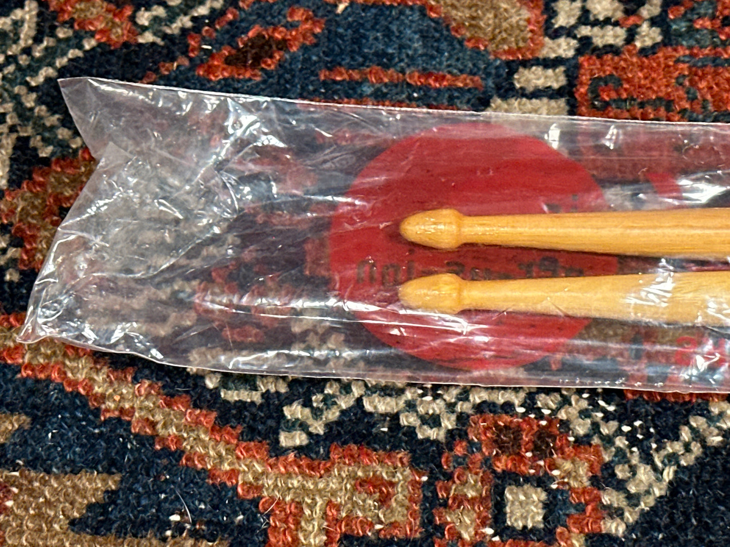 1970s Slingerland Gene Krupa GK Wood Tip Drum Sticks w/ Original Bag NOS