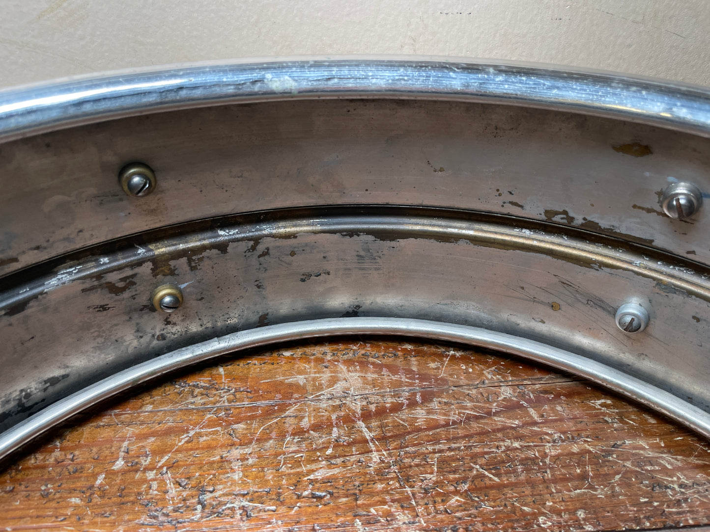 1920s Ludwig 5x14 Universal 2-Pc. Brass Shell Snare Drum Pioneer