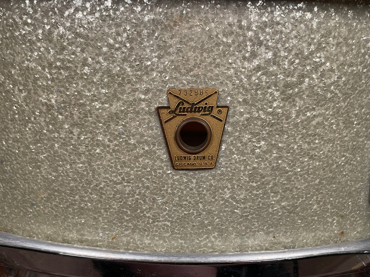 1969 Ludwig 5x14 Pioneer Snare Drum Silver Sparkle