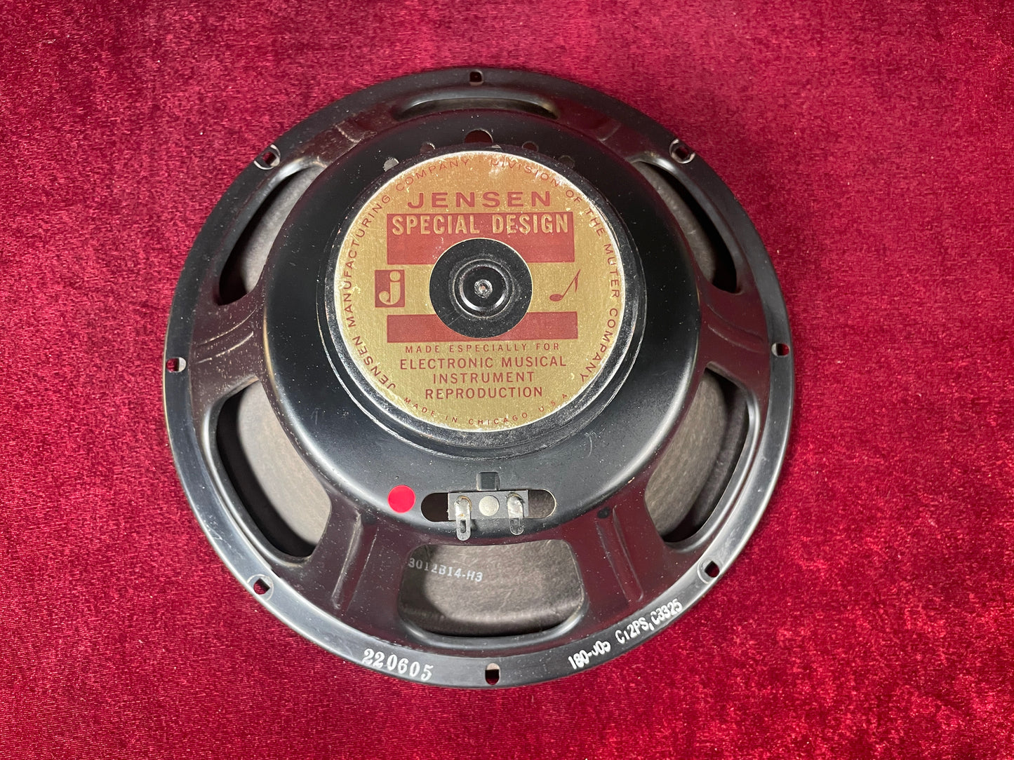 1966 Jensen 12" C12PS Speaker 8 Ohm (Stock #29)